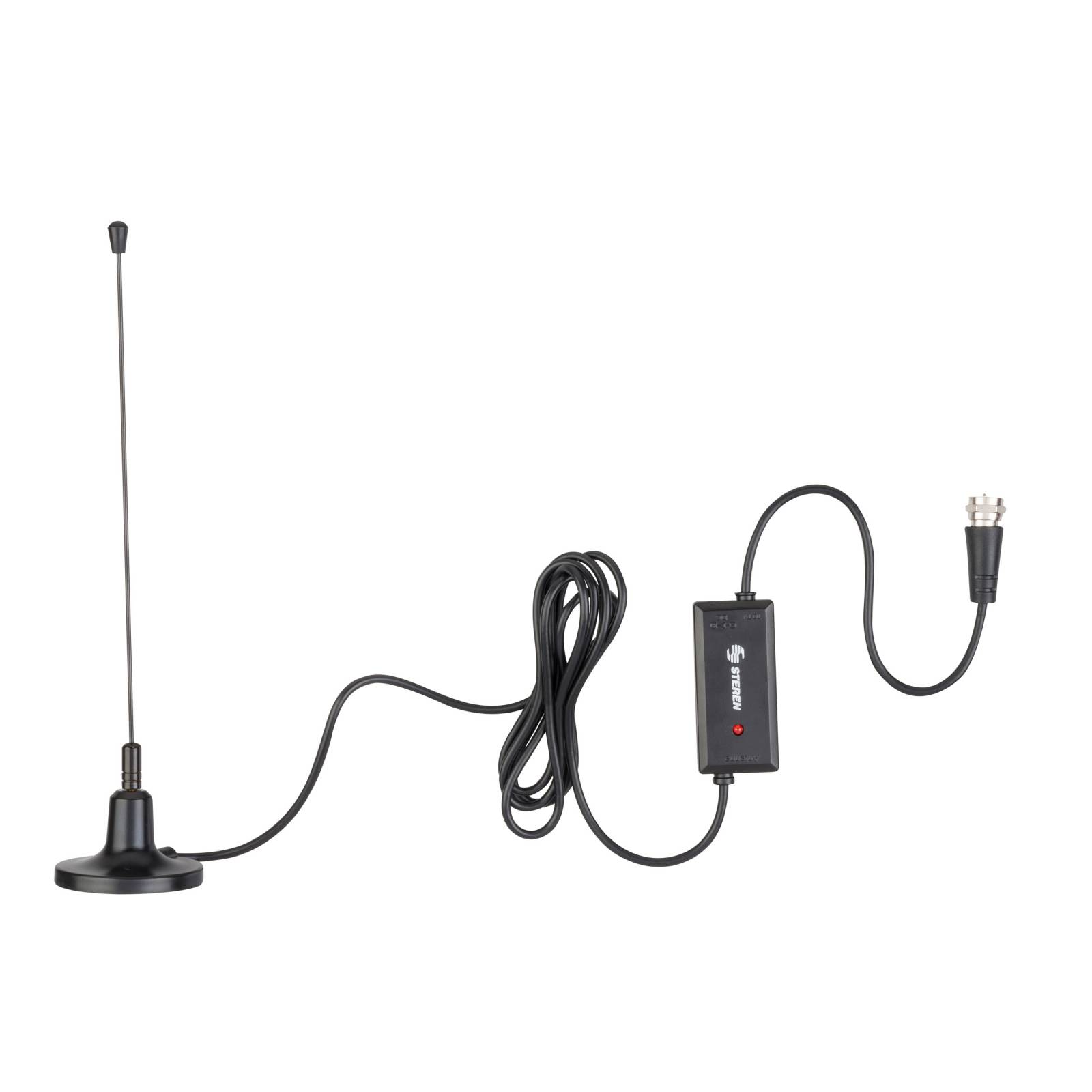 Mini Antena Uhf Con Base De Imán Y Booster De 26 | Ant-9015