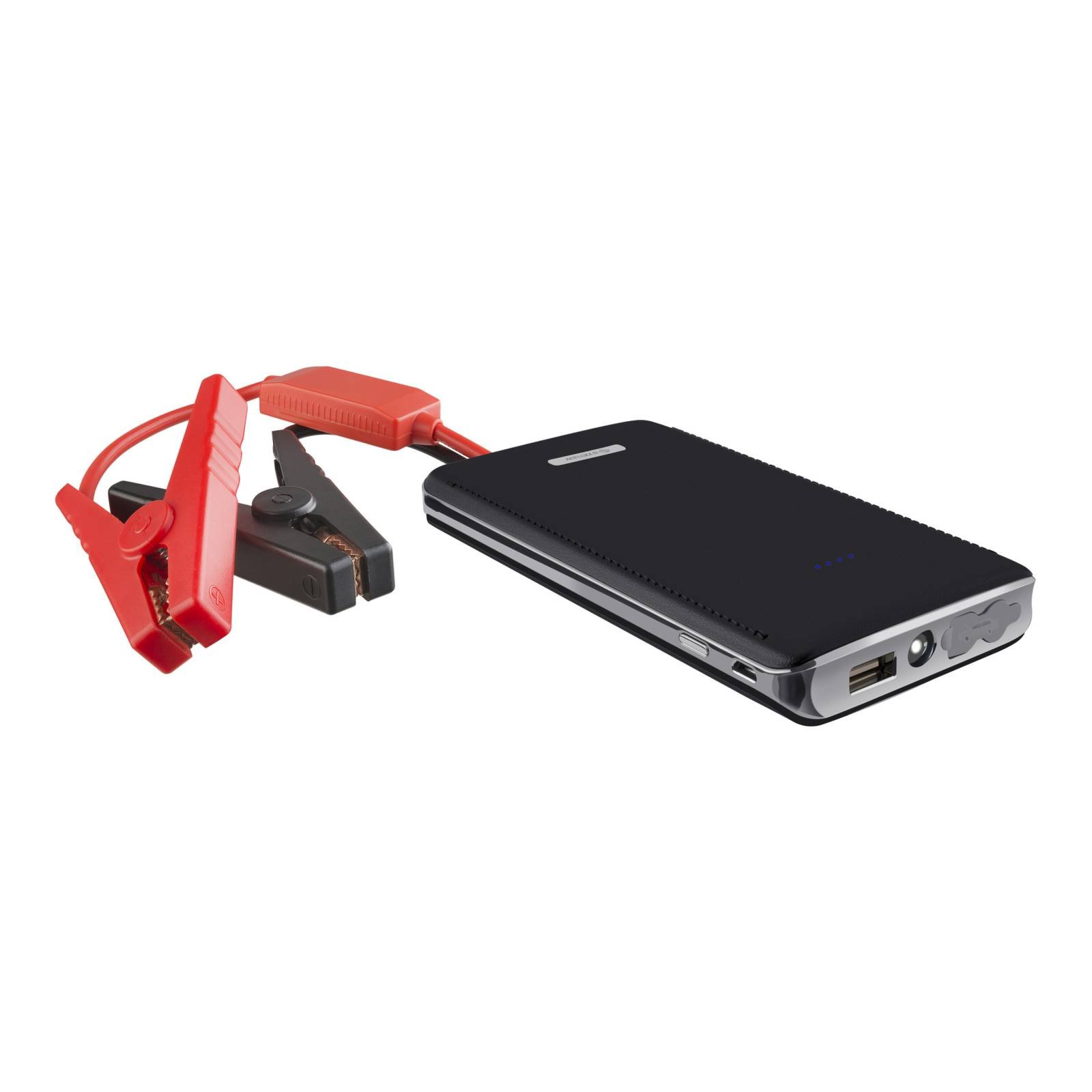 Arrancador para auto compacto y batería de respaldo USB