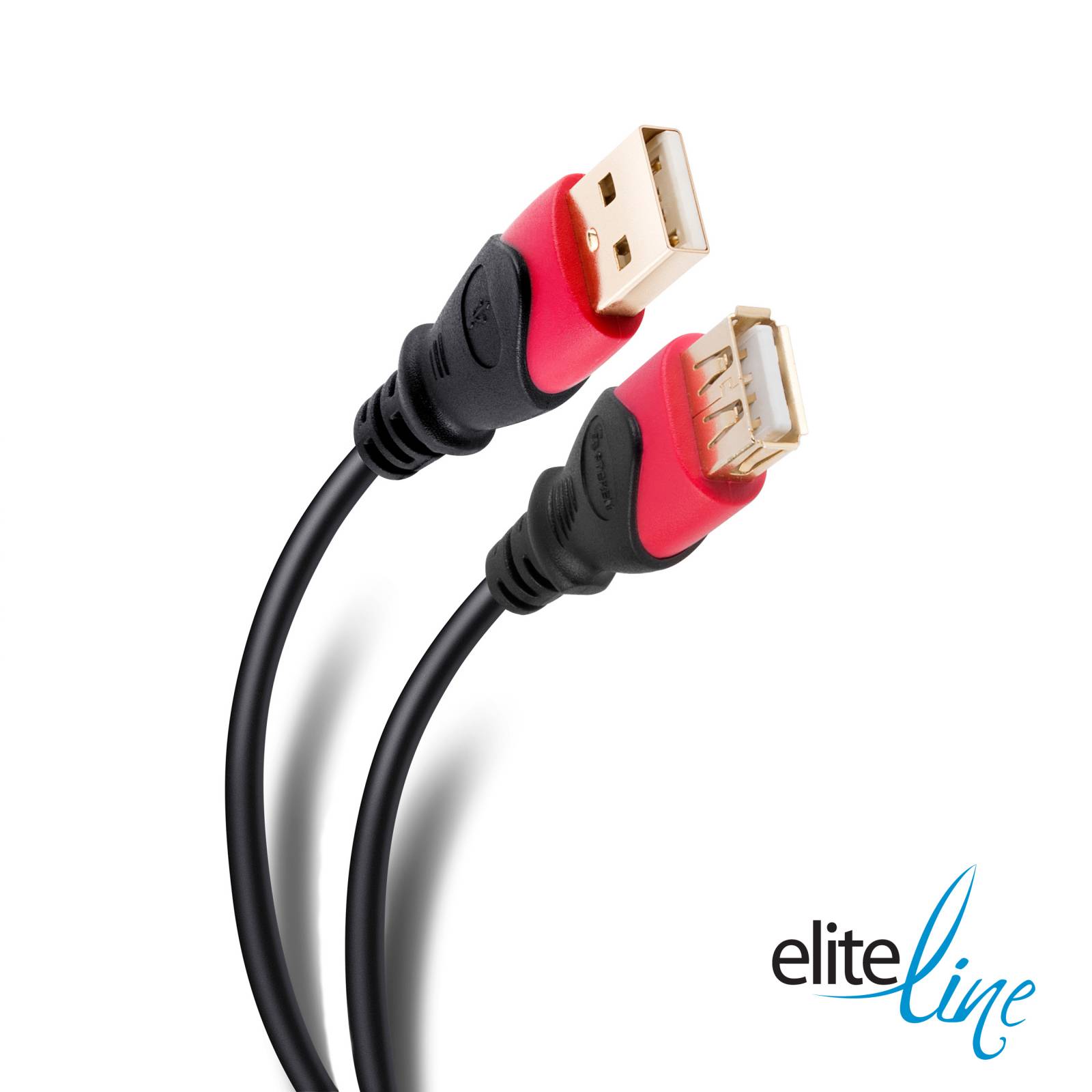 Extensión USB de 3,6 m reforzada, con conectores dorados Usb-4935 