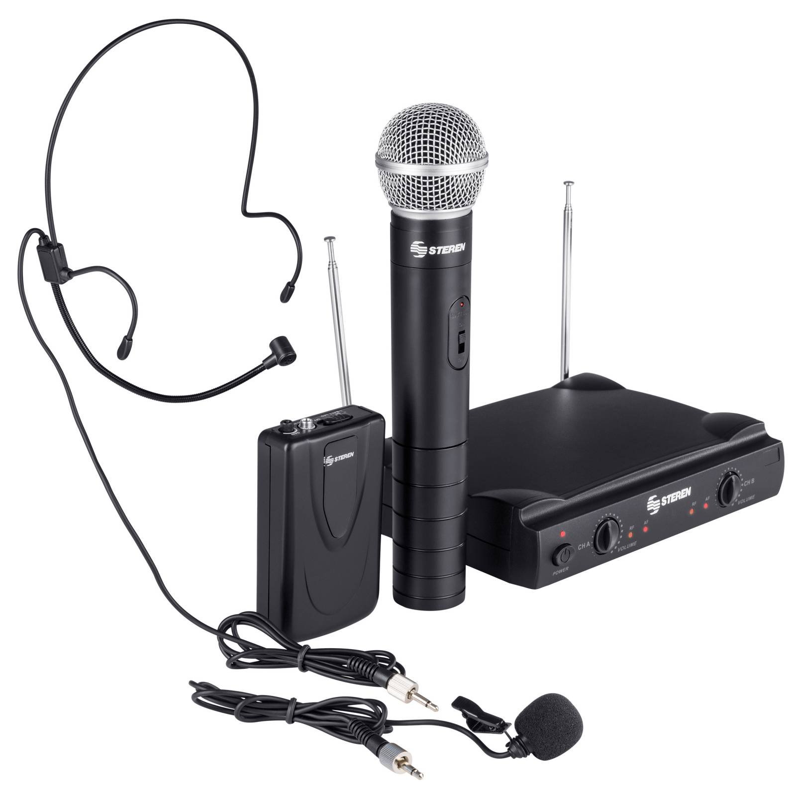 Zona Gadget. Sistema Microfono Inalambricos Doble Mano Celular-pc-camara