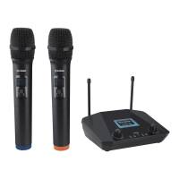 Sistema Profesional Con 2 Micrófonos Inalámbricos Uhf