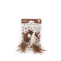Juguetes De Tela Y Plumas Para Gato Ratones La Gatería