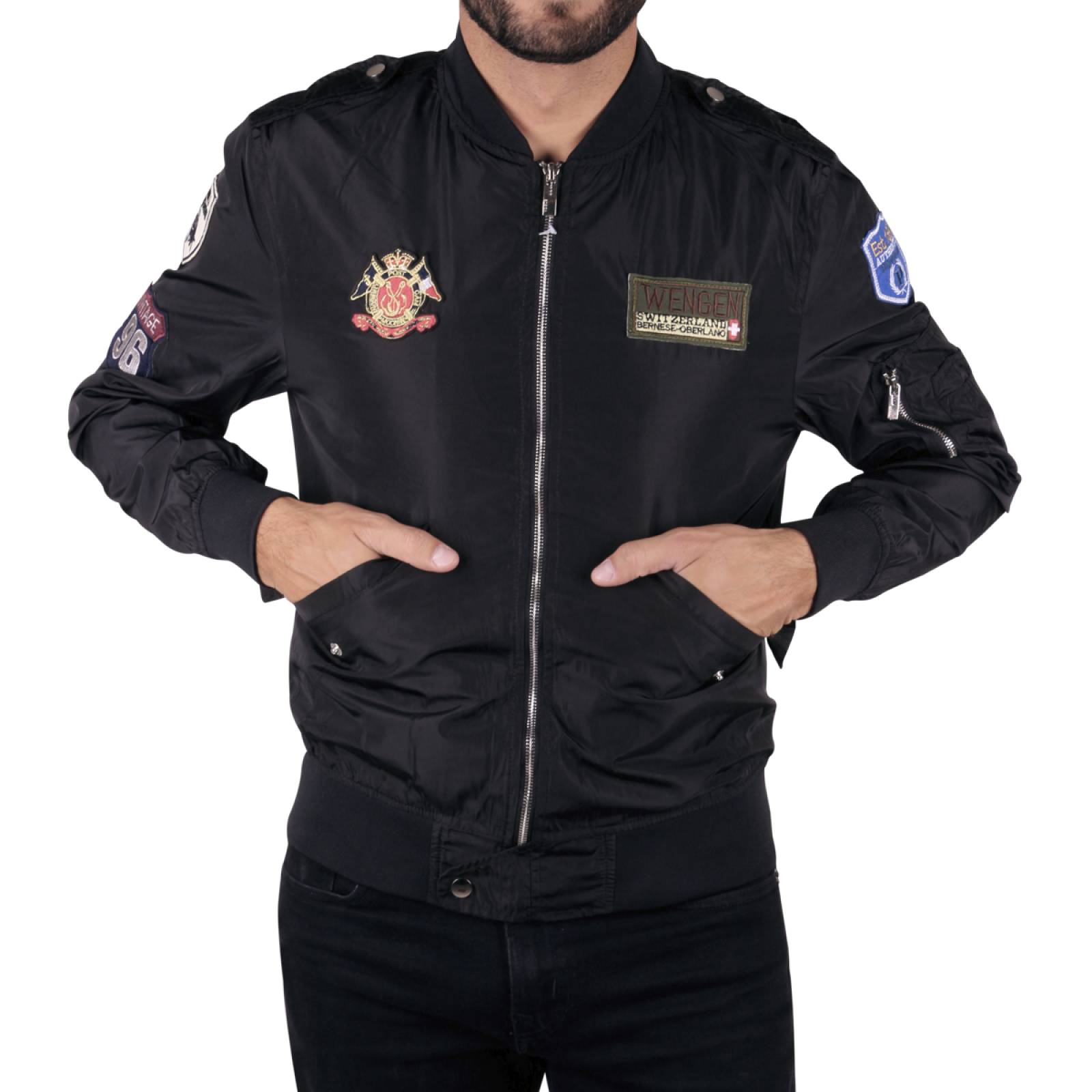 Chamarra 17SP028 Hombre Negro