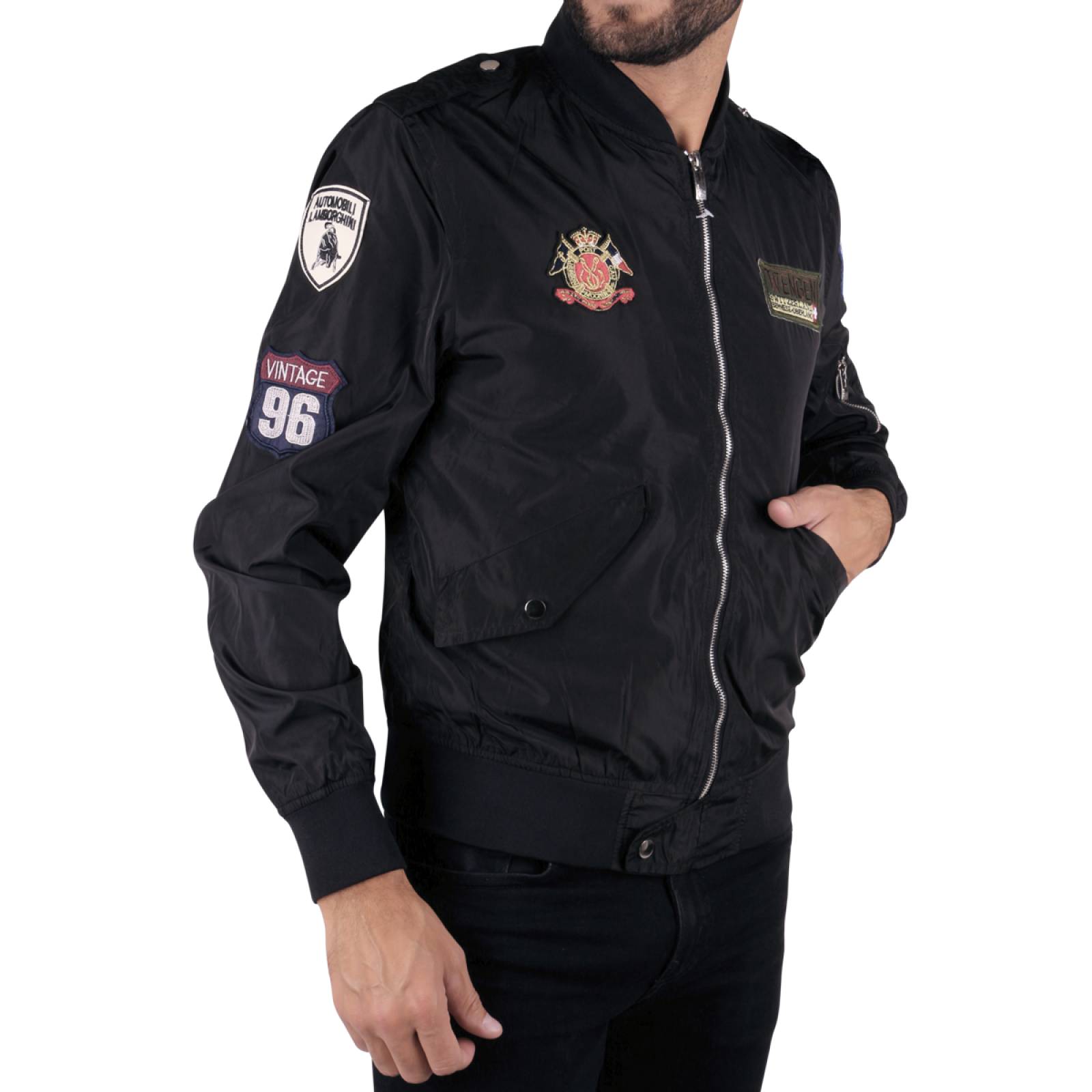 Chamarra 17SP028 Hombre Negro