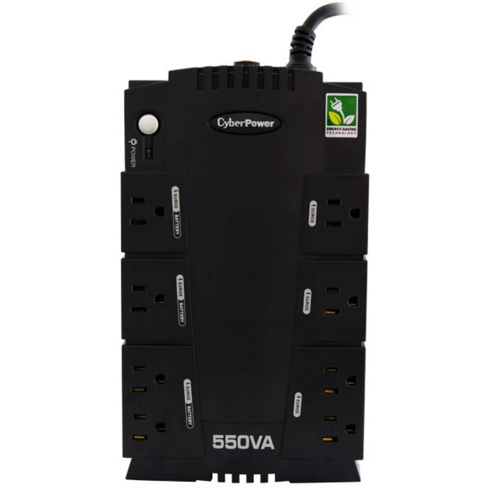 No-Break CyberPower CP550SLG - 550 VA, 330 W, 8 h, Negro, Hogar y Oficina