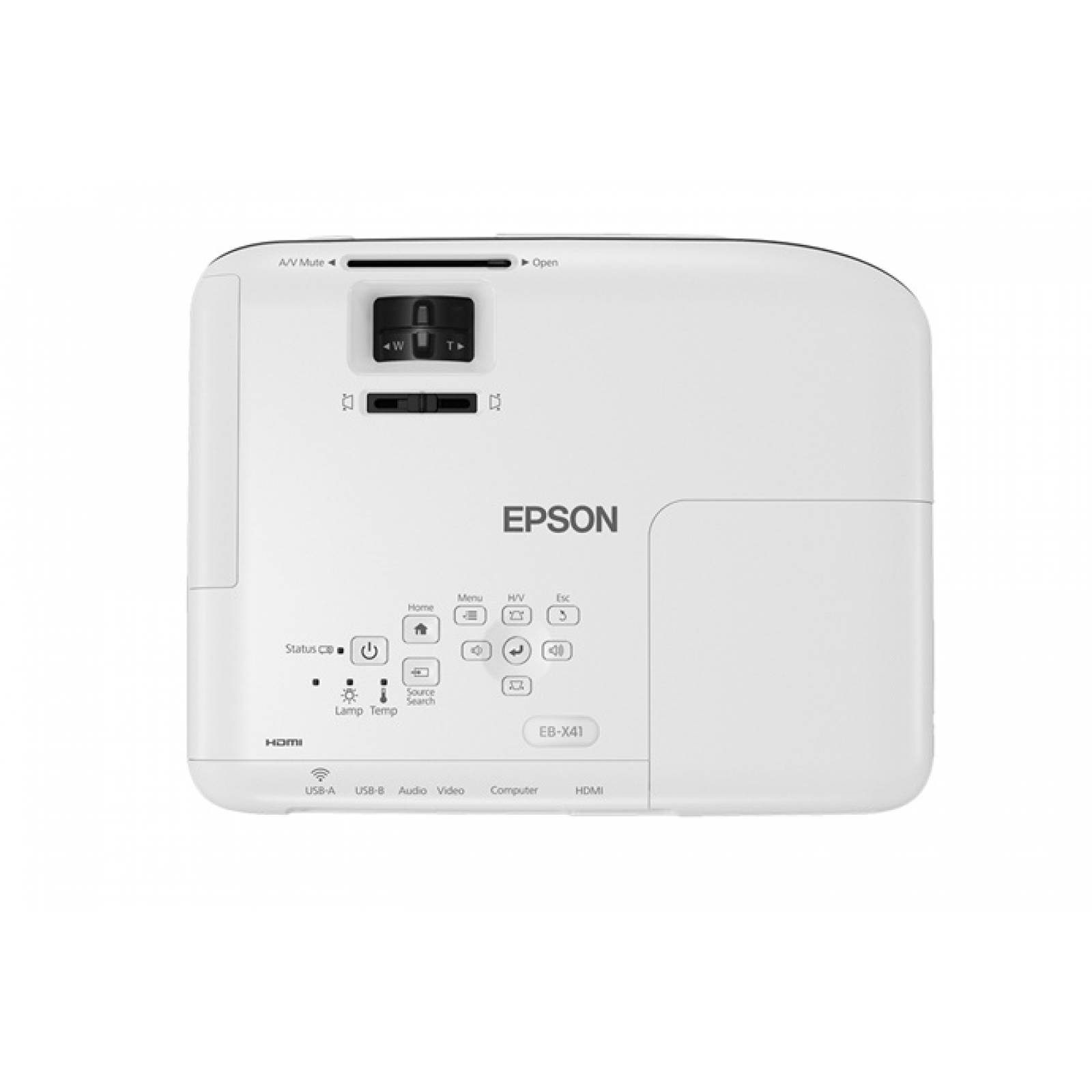 Proyector EPSON PowerLite X41+ - 3, 600 lúmenes ANSI, LCD, XGA (1024x768), 5000 h, Color blanco