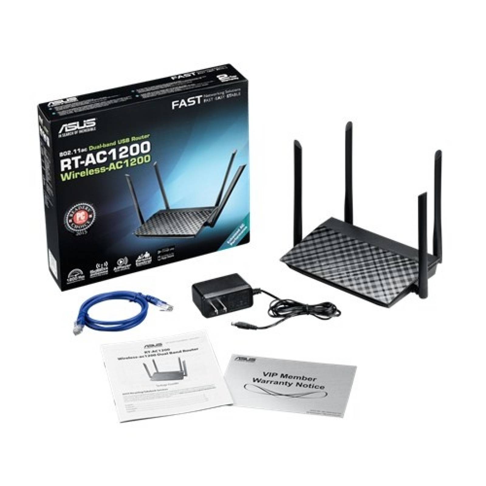 Router Asus Ac1200 /300+867mbps/2.4ghz Y 5ghz/lan 4 X 10-100