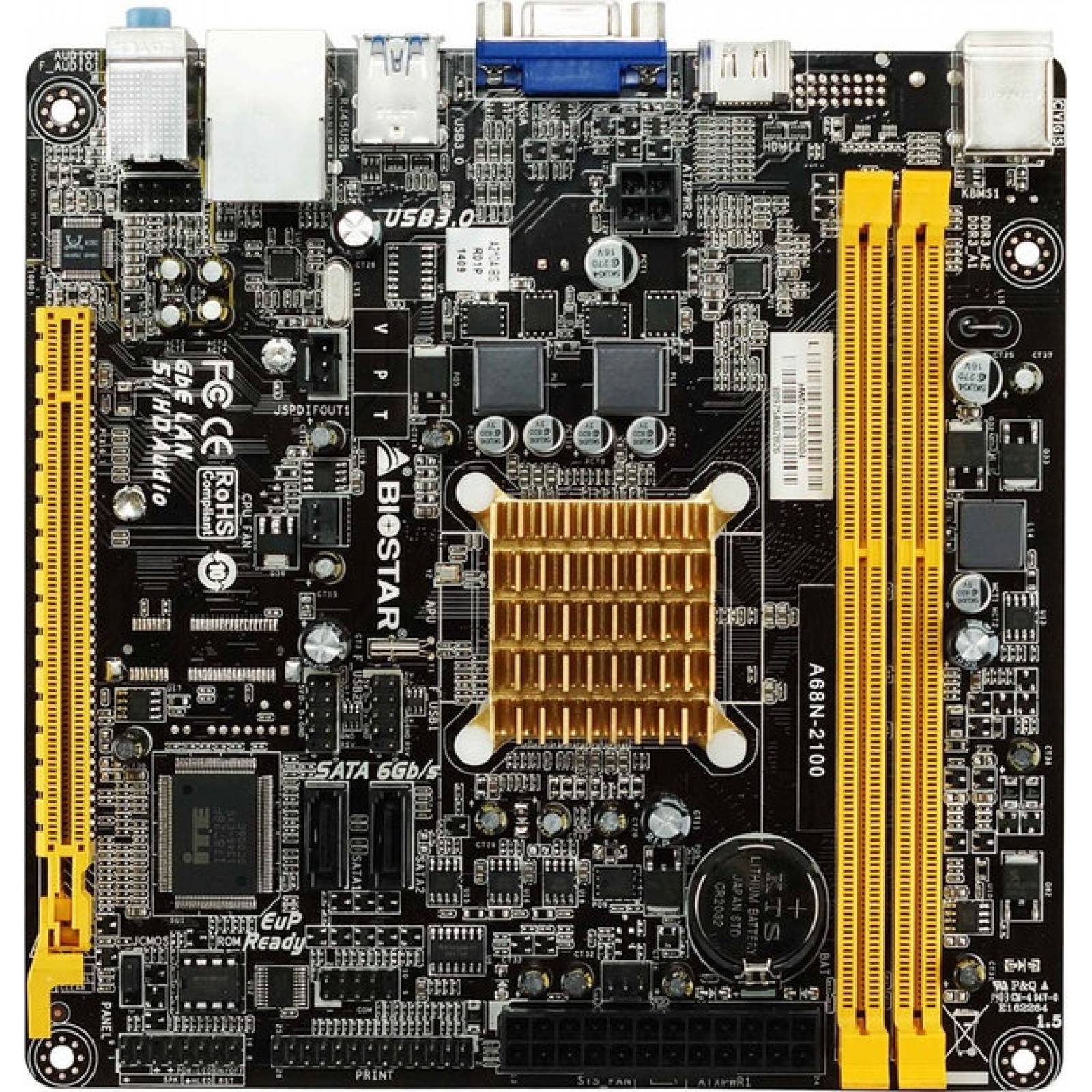 Mb Biostar A68n-2100 Cpu Integrado E1-2100/2xddr3 1333/vga/h