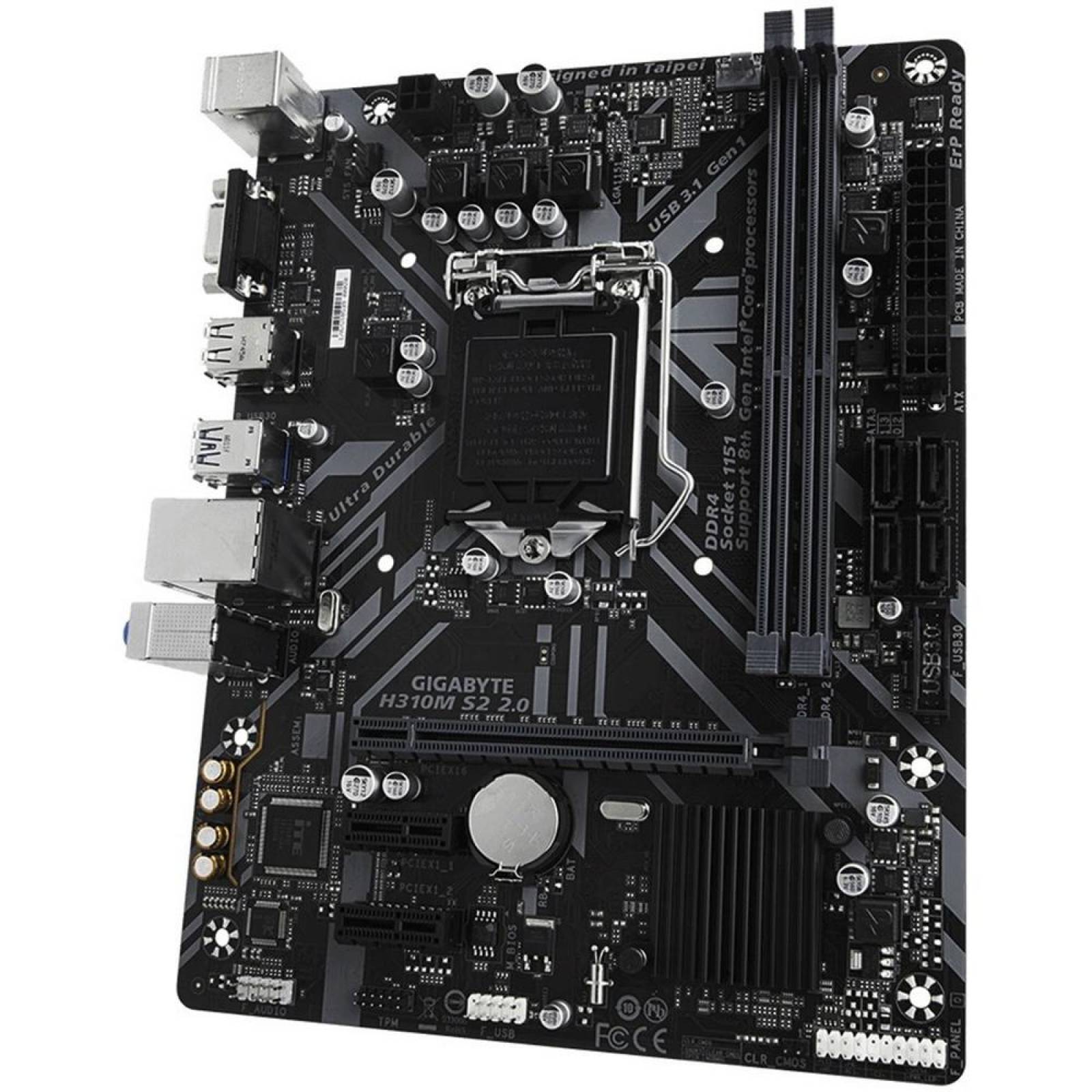 Tarjeta Madre GIGABYTE H310M S2 2.0 1151 DDR4 Micro ATX