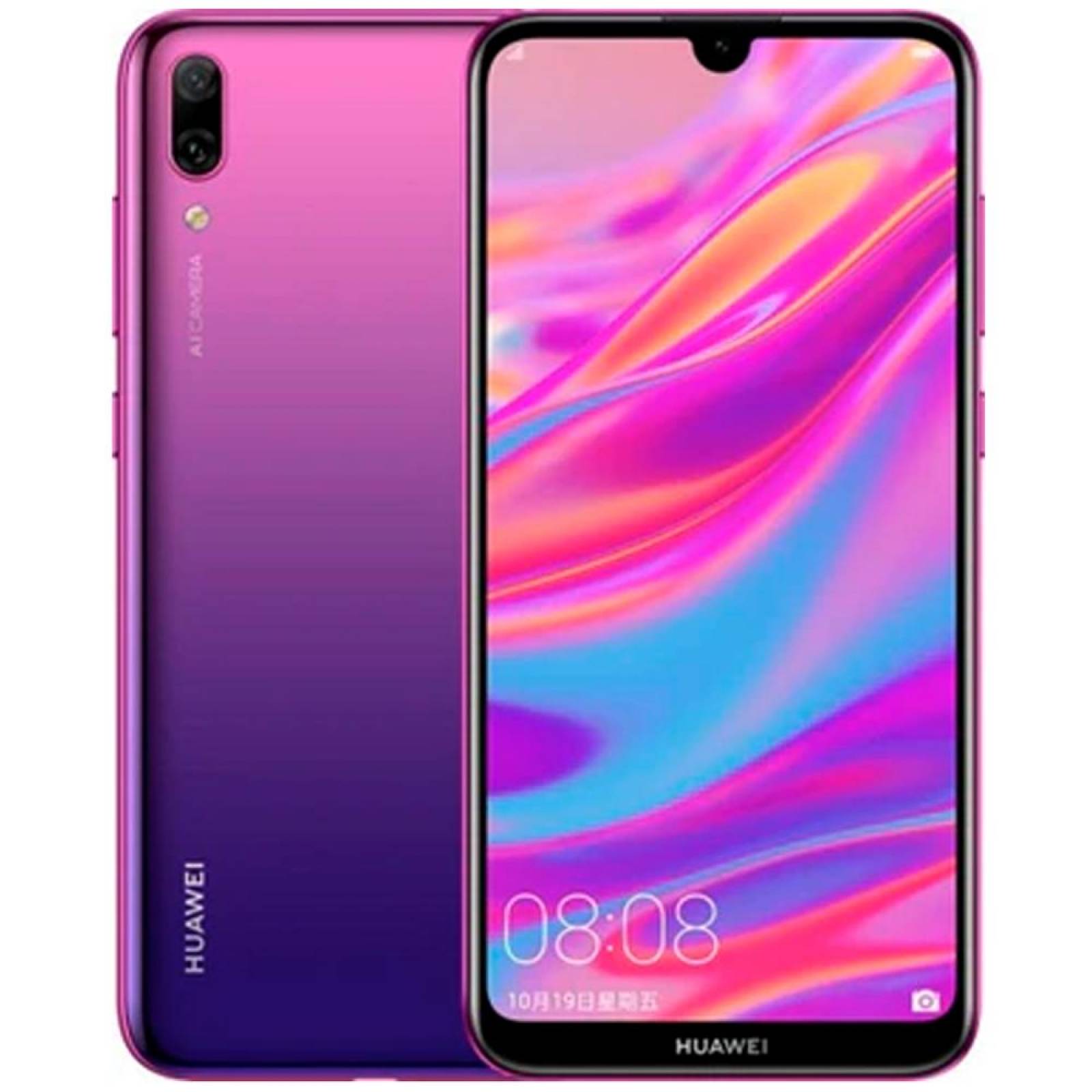 Celular HUAWEI Y7 Pro 2019 4GB 128GB Android 8.1 Dual Sim DUB-LX2 Purpura 