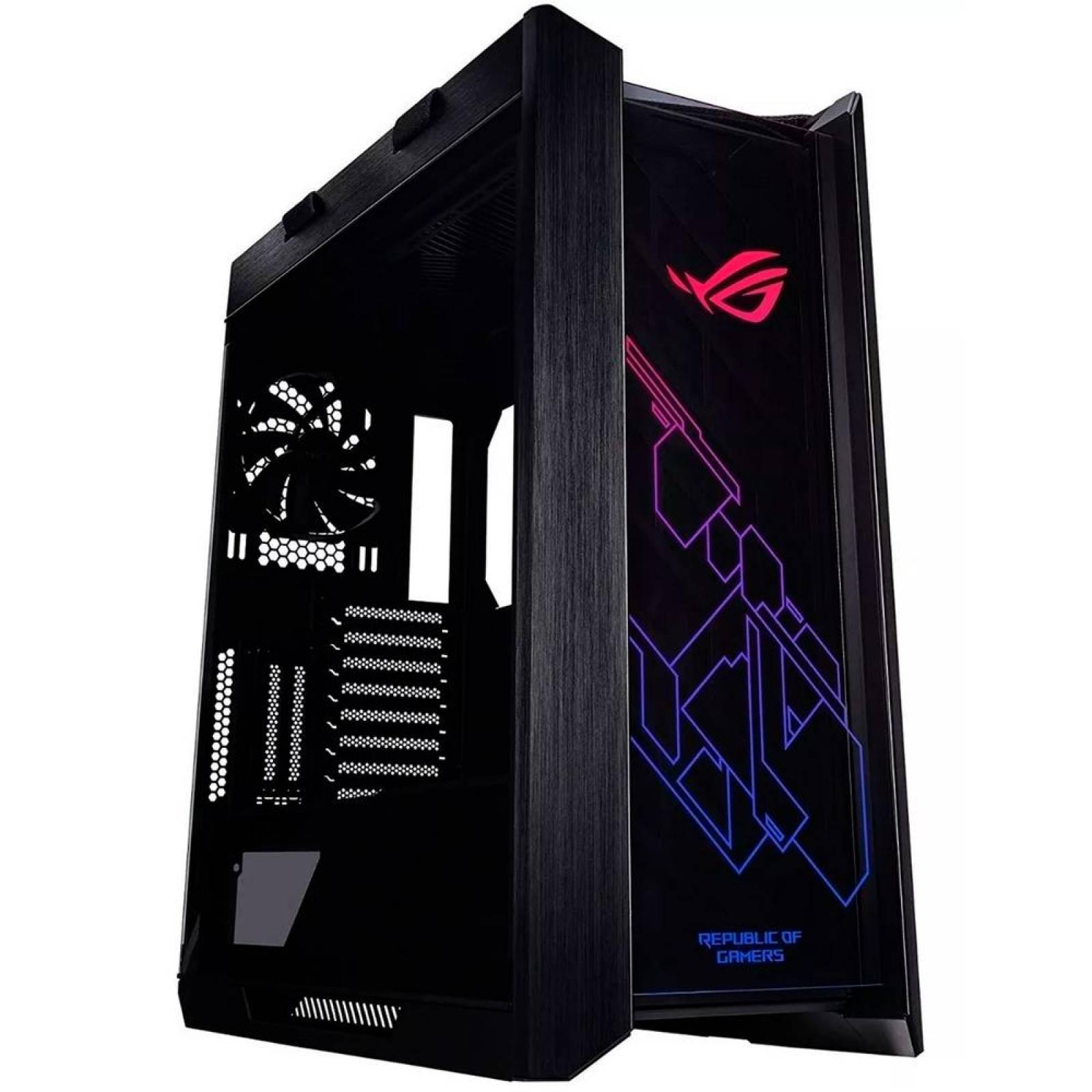 Gabinete Gamer ASUS ROG STRIX HELIOS GX601 E-ATX Media Torre 4 Fan Cristal Templado USB-C RGB Negro 