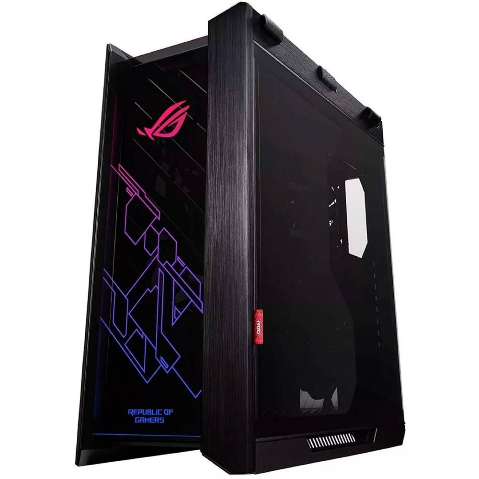 Gabinete Gamer ASUS ROG STRIX HELIOS GX601 E-ATX Media Torre 4 Fan Cristal Templado USB-C RGB Negro 