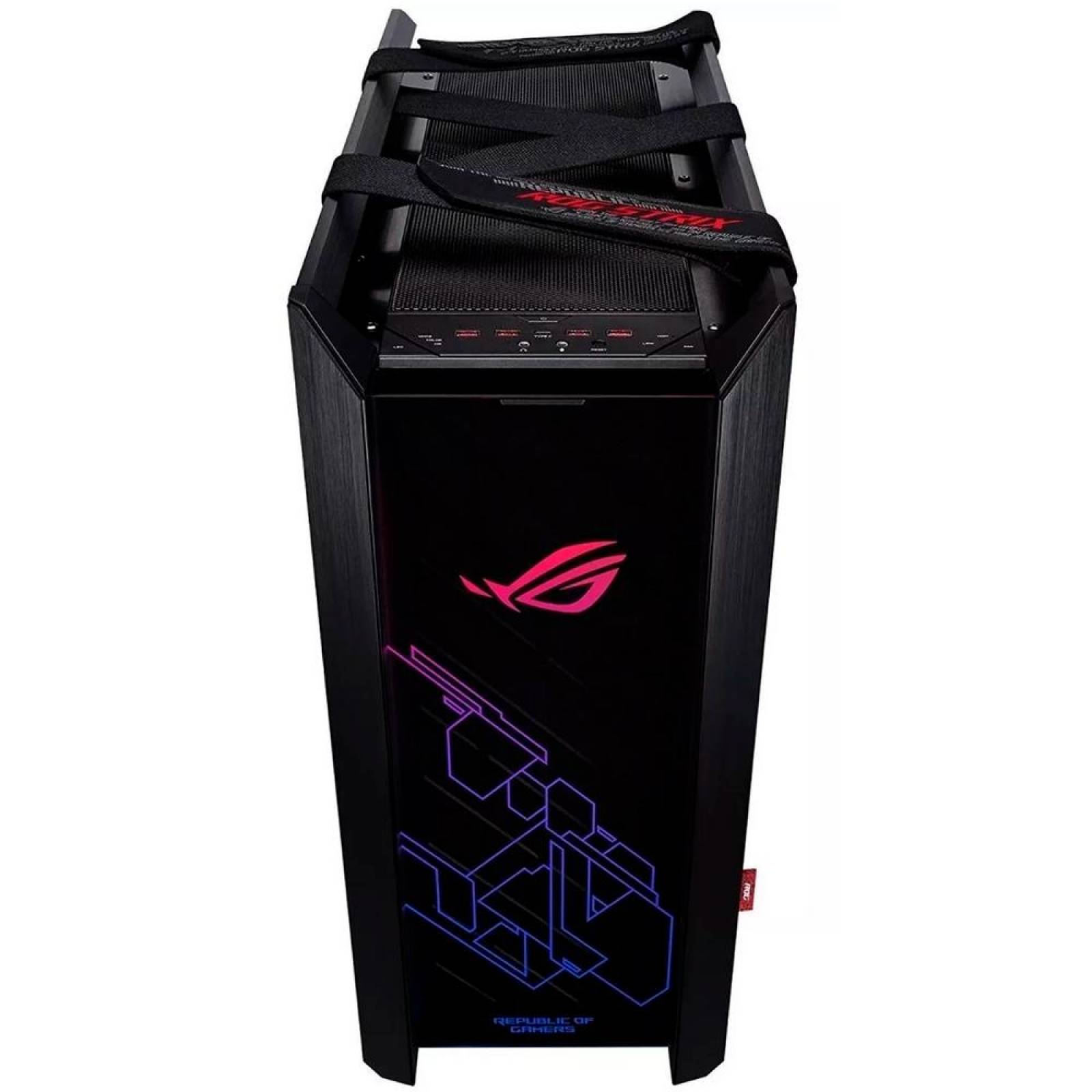 Gabinete Gamer ASUS ROG STRIX HELIOS GX601 E-ATX Media Torre 4 Fan Cristal Templado USB-C RGB Negro 