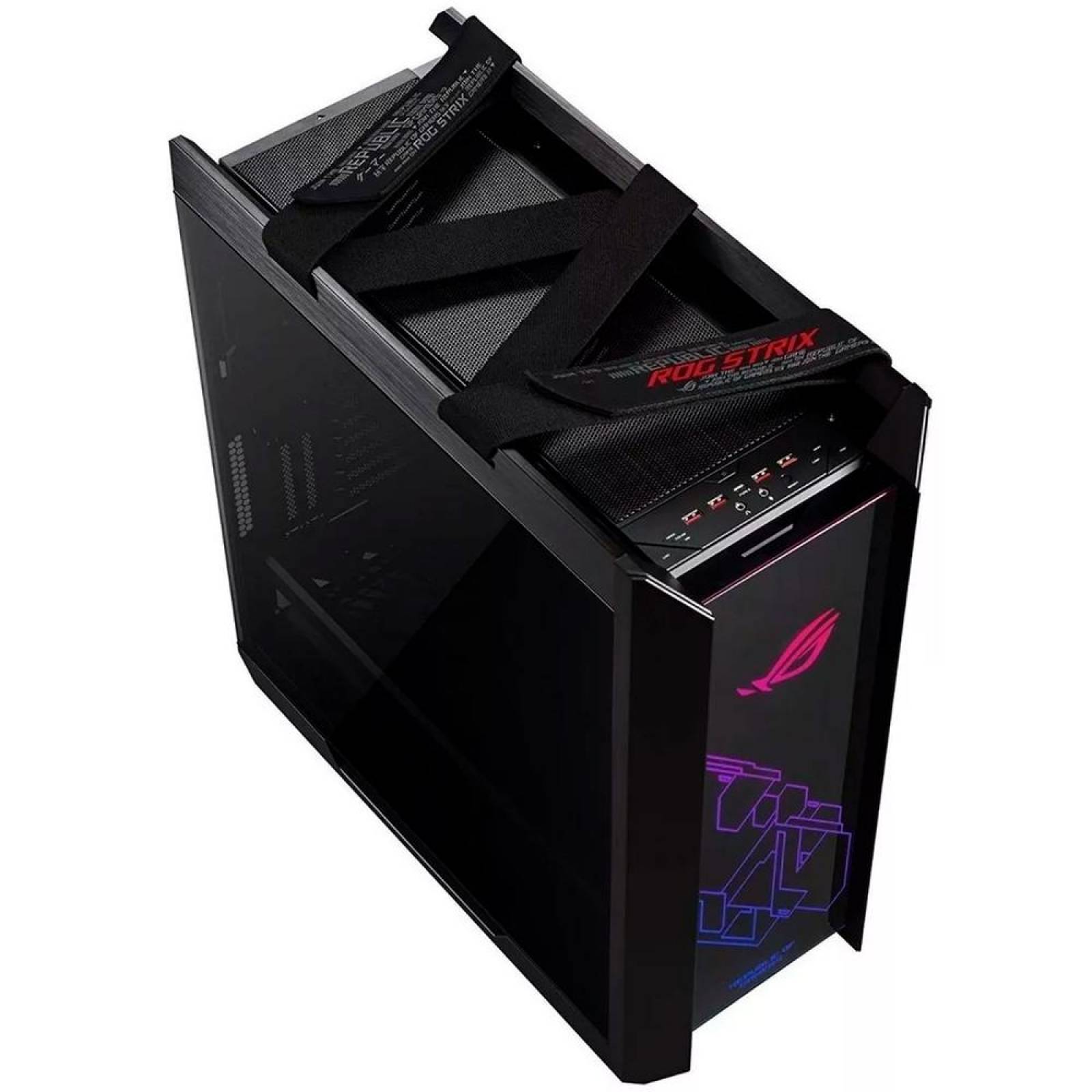 Gabinete Gamer ASUS ROG STRIX HELIOS GX601 E-ATX Media Torre 4 Fan Cristal Templado USB-C RGB Negro 