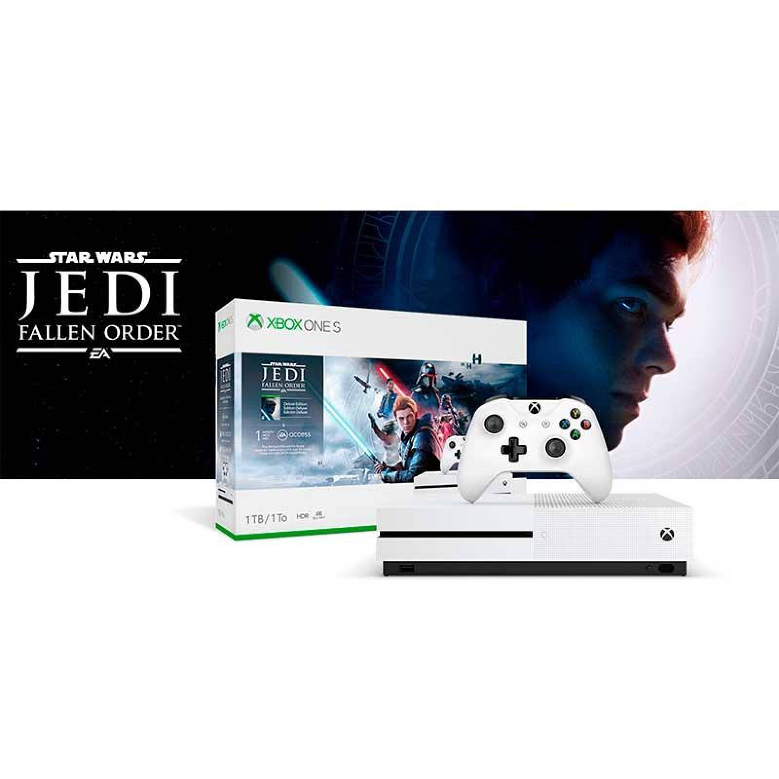 Consola MICROSOFT XBOX ONE S 1TB Ultra HD 4K Jedi Fallen Star Wars 