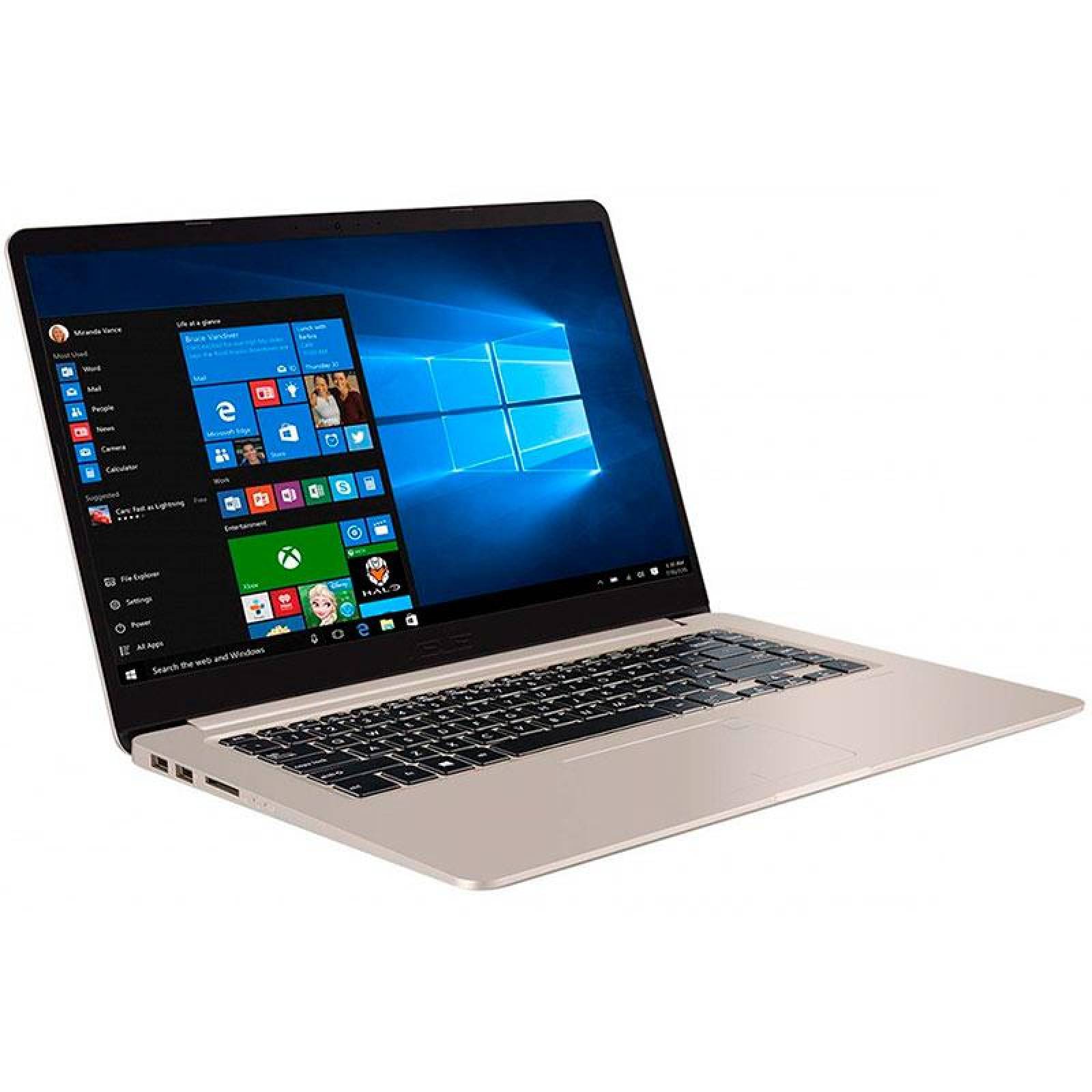 Laptop ASUS VivoBook S15 I7-8550U 8GB 1TB 15.6 Geforce MX150 Wind10 Oro S510UN-BQ050T Reacondicionado 