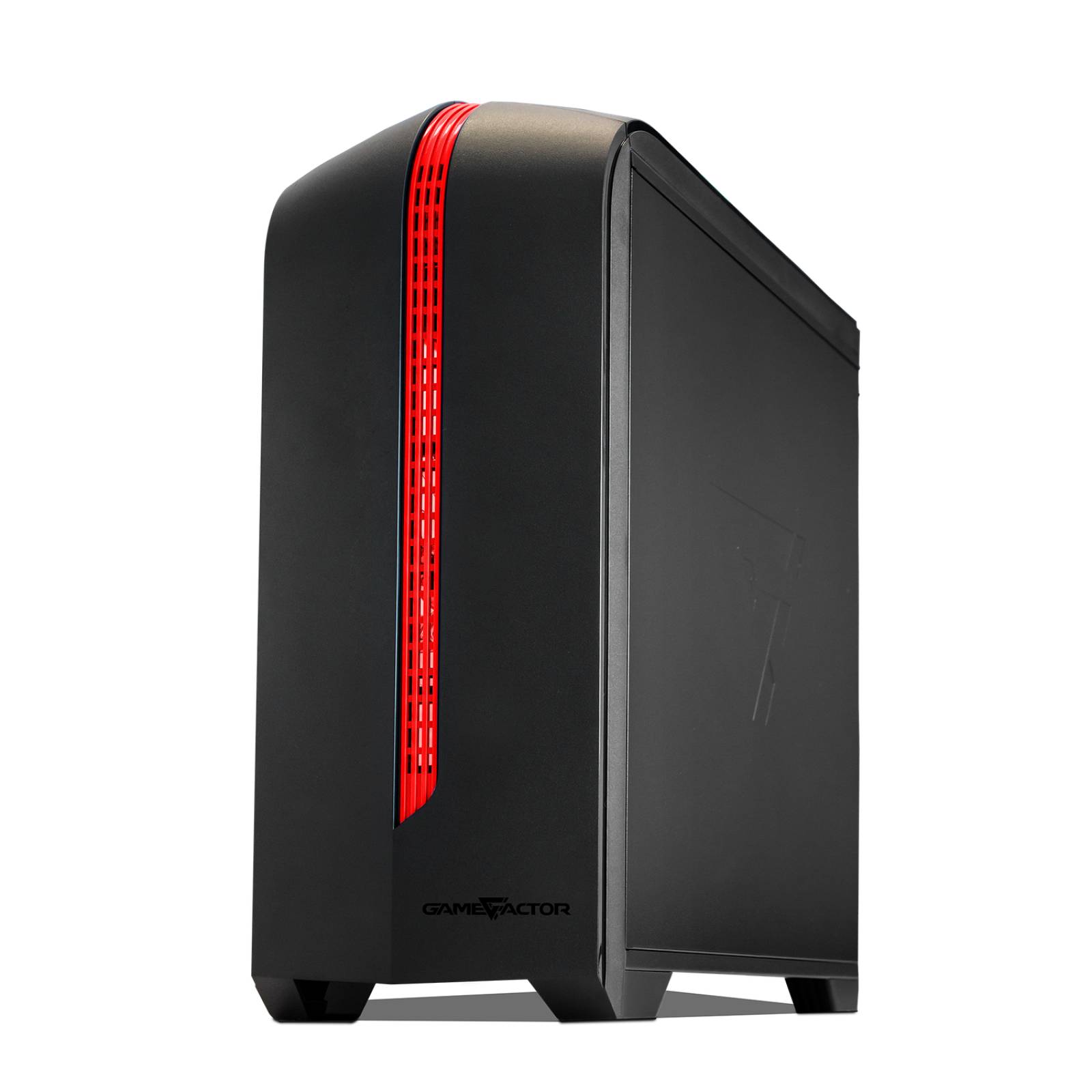 Gabinete Gamer GAME FACTOR CSG500 Micro ATX 2 ventiladores USB 3.0 Rojo 