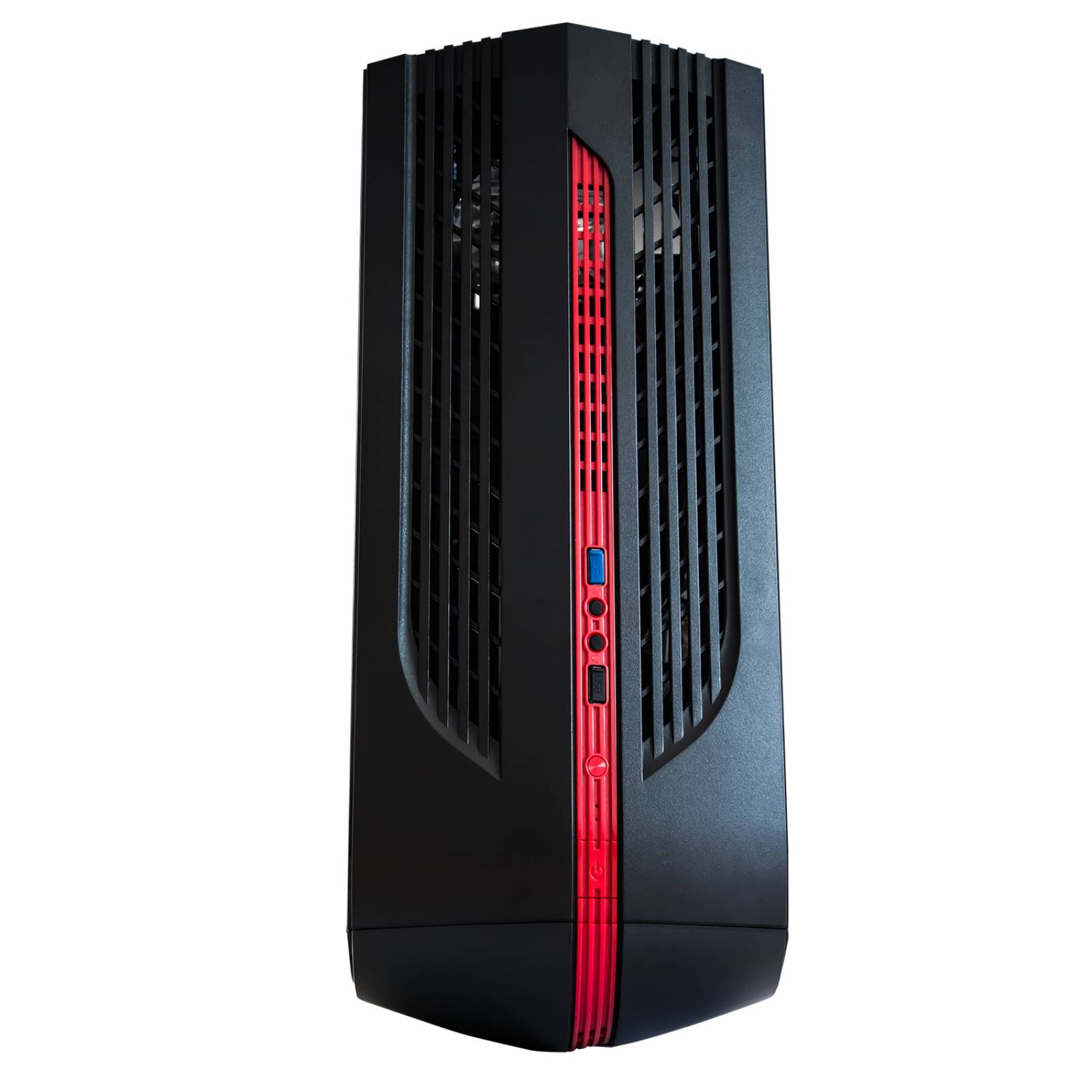 Gabinete Gamer GAME FACTOR CSG500 Micro ATX 2 ventiladores USB 3.0 Rojo 