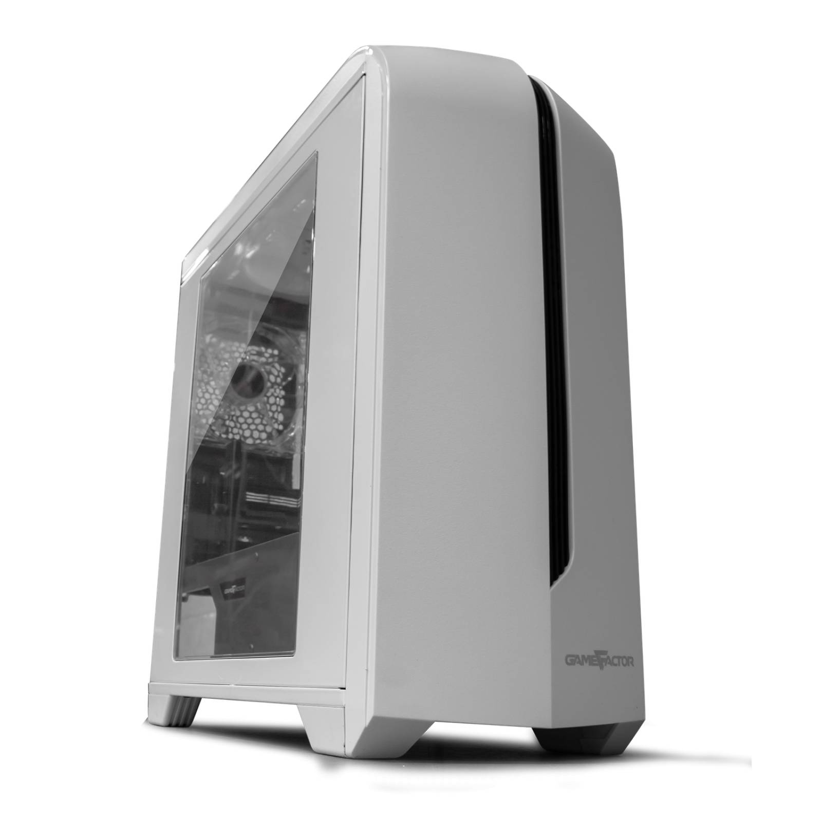 Gabinete Gamer GAME FACTOR CSG500 Micro ATX 2 ventiladores USB 3.0 Blanco