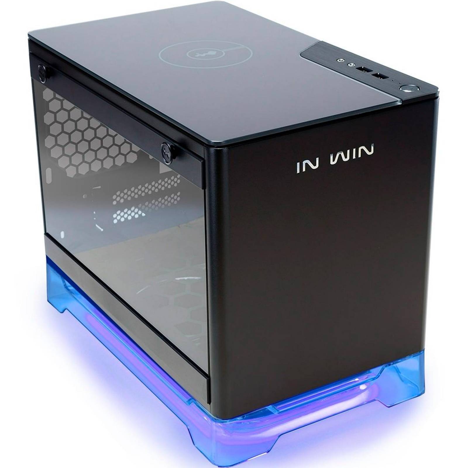 Gabinete IN WIN A1 Black MiniTorre Mini ITX 600W Vidrio Templado RGB Negro IW-A1-BLA-P 