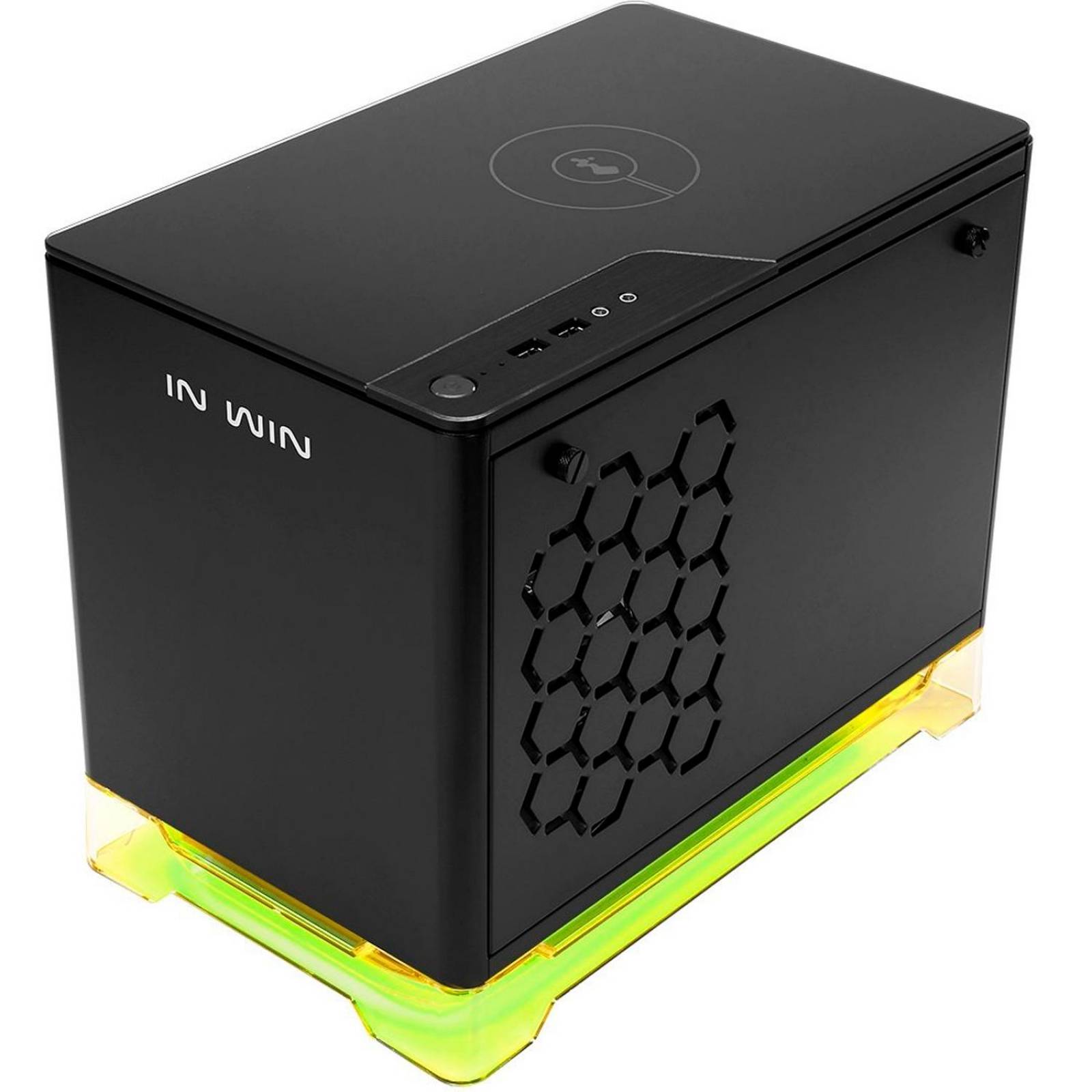 Gabinete IN WIN A1 Black MiniTorre Mini ITX 600W Vidrio Templado RGB Negro IW-A1-BLA-P 