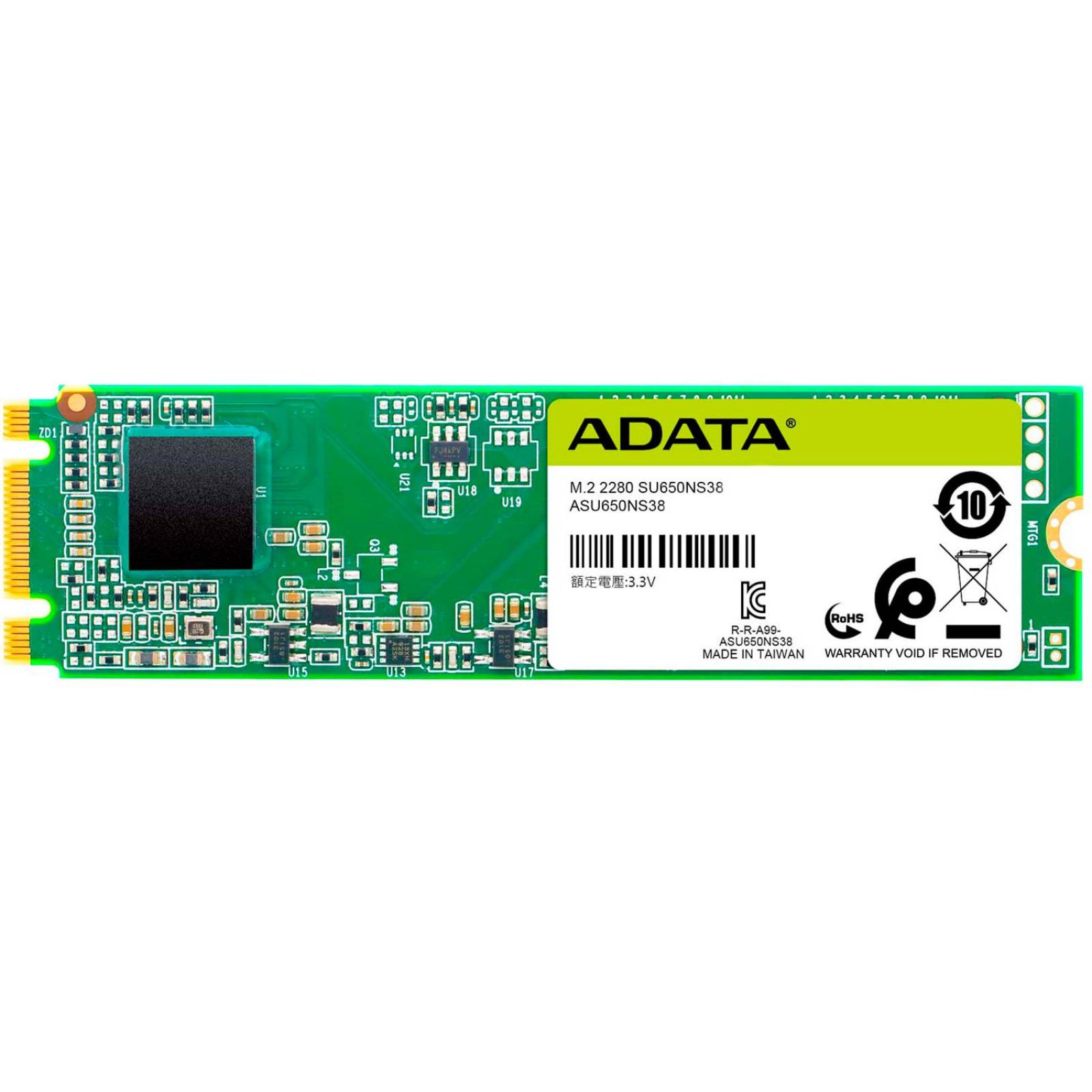 Unidad de Estado Solido SSD M.2 240GB ADATA SU650 SATA III 550/500 MB/s ASU650NS38-240GT-C 