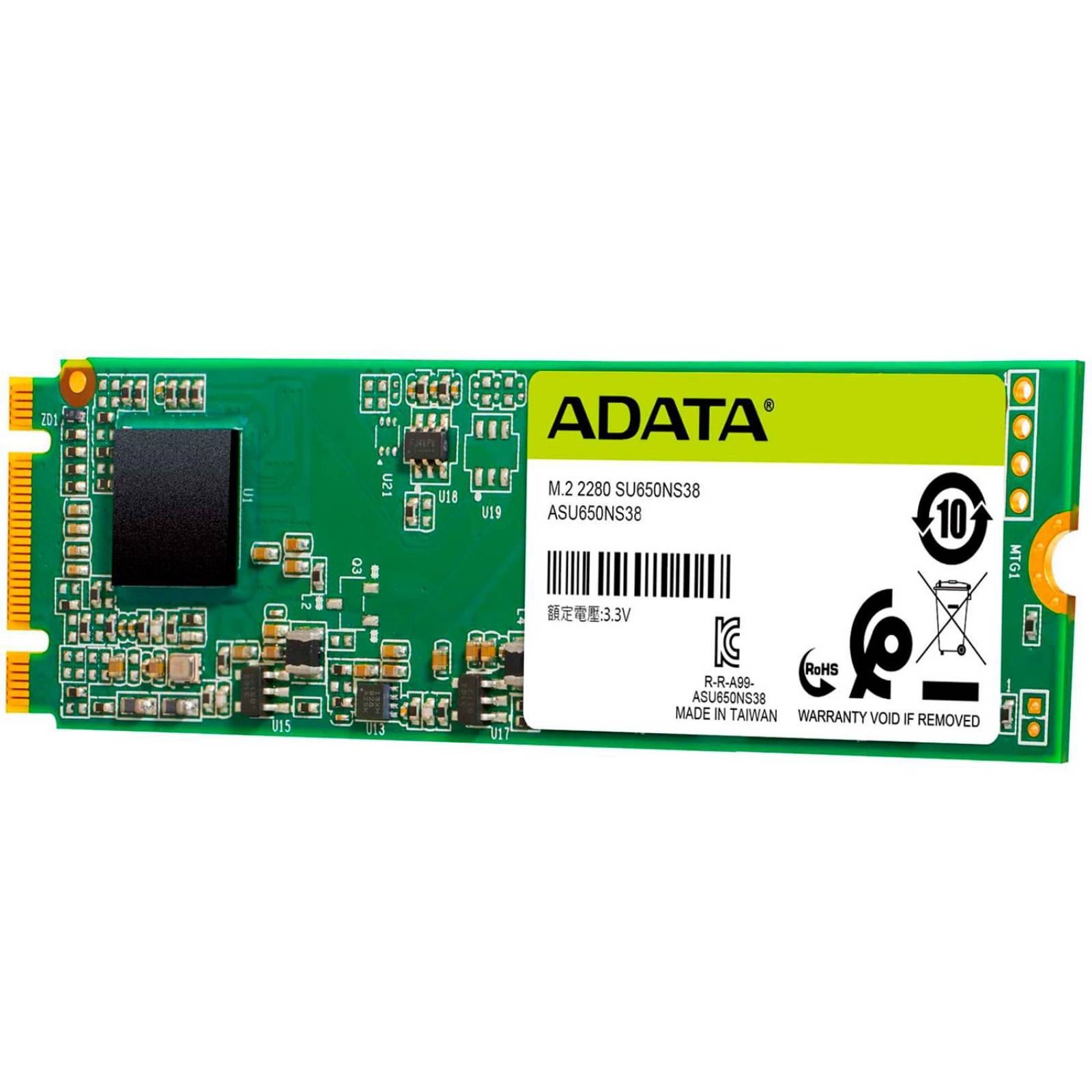 Unidad de Estado Solido SSD M.2 240GB ADATA SU650 SATA III 550/500 MB/s ASU650NS38-240GT-C 