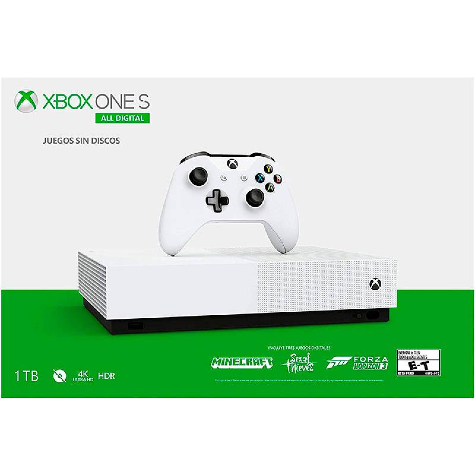 Consola MICROSOFT XBOX ONE S 1TB Edicion All Digital 3 Juegos 