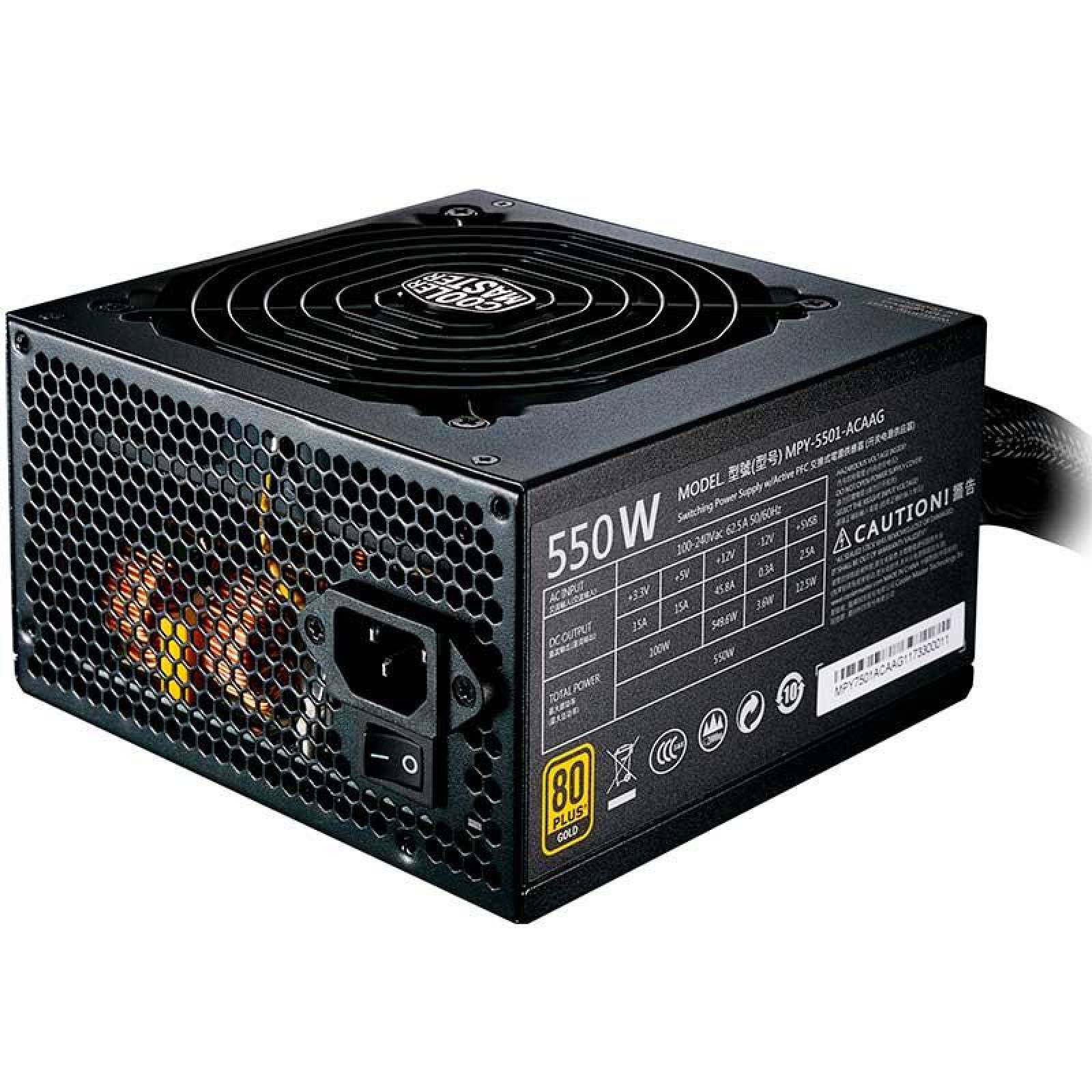 Fuente de Poder COOLER MASTER MWE 550W 80 Plus GOLD MPY 5501 ACAAG
