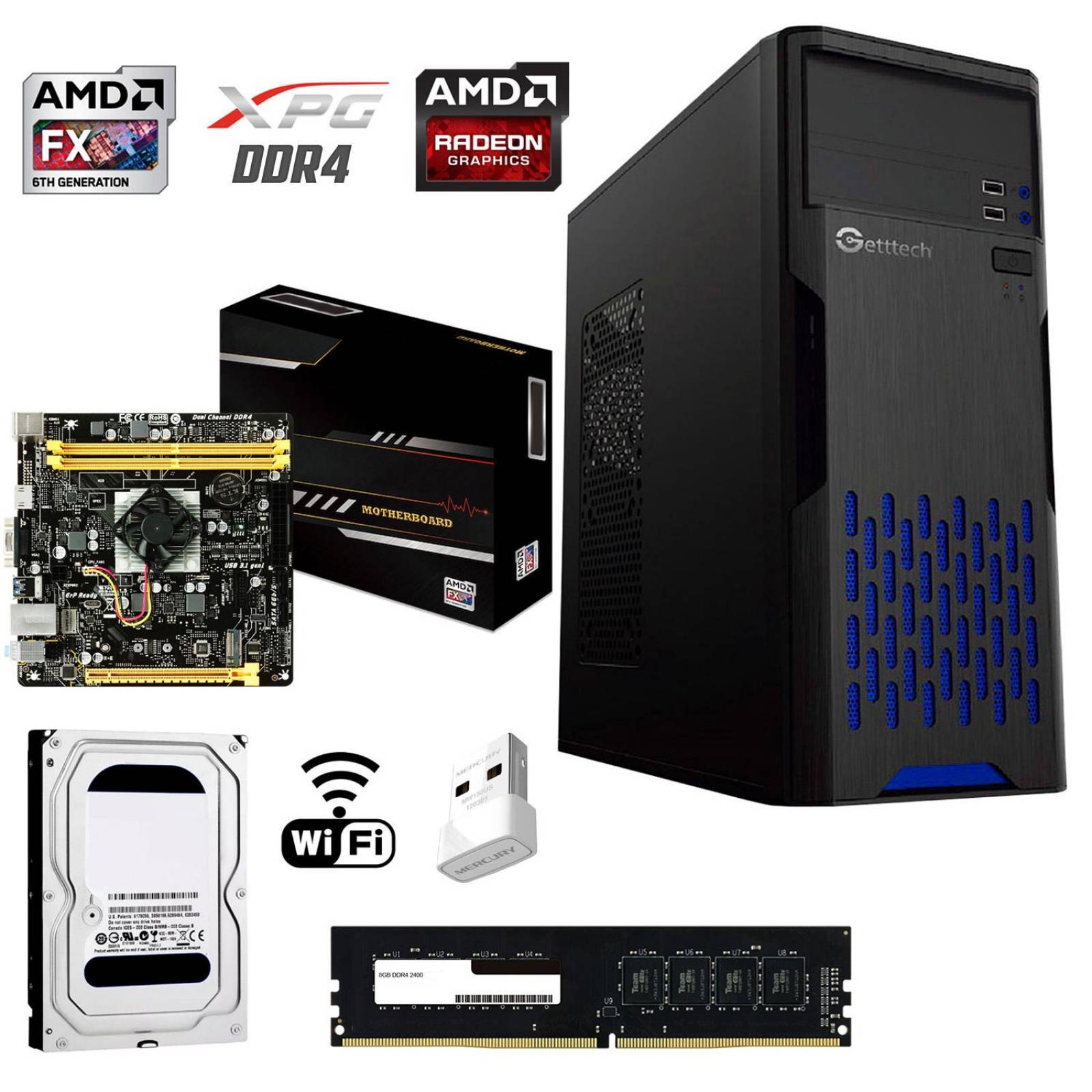 Pc Gamer Xtreme Amd A10 Fx 8800E Ram 8gb Disco 1Tb Radeon R7
