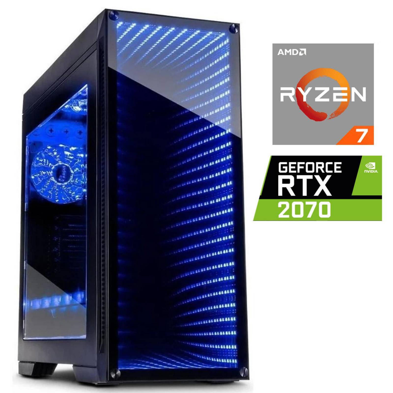 Pc Gamer Xtreme Amd Ryzen 7 2700x Ram 16Gb Unidad Ssd 512Gb Disco 2Tb Nvidia Rtx 2070 