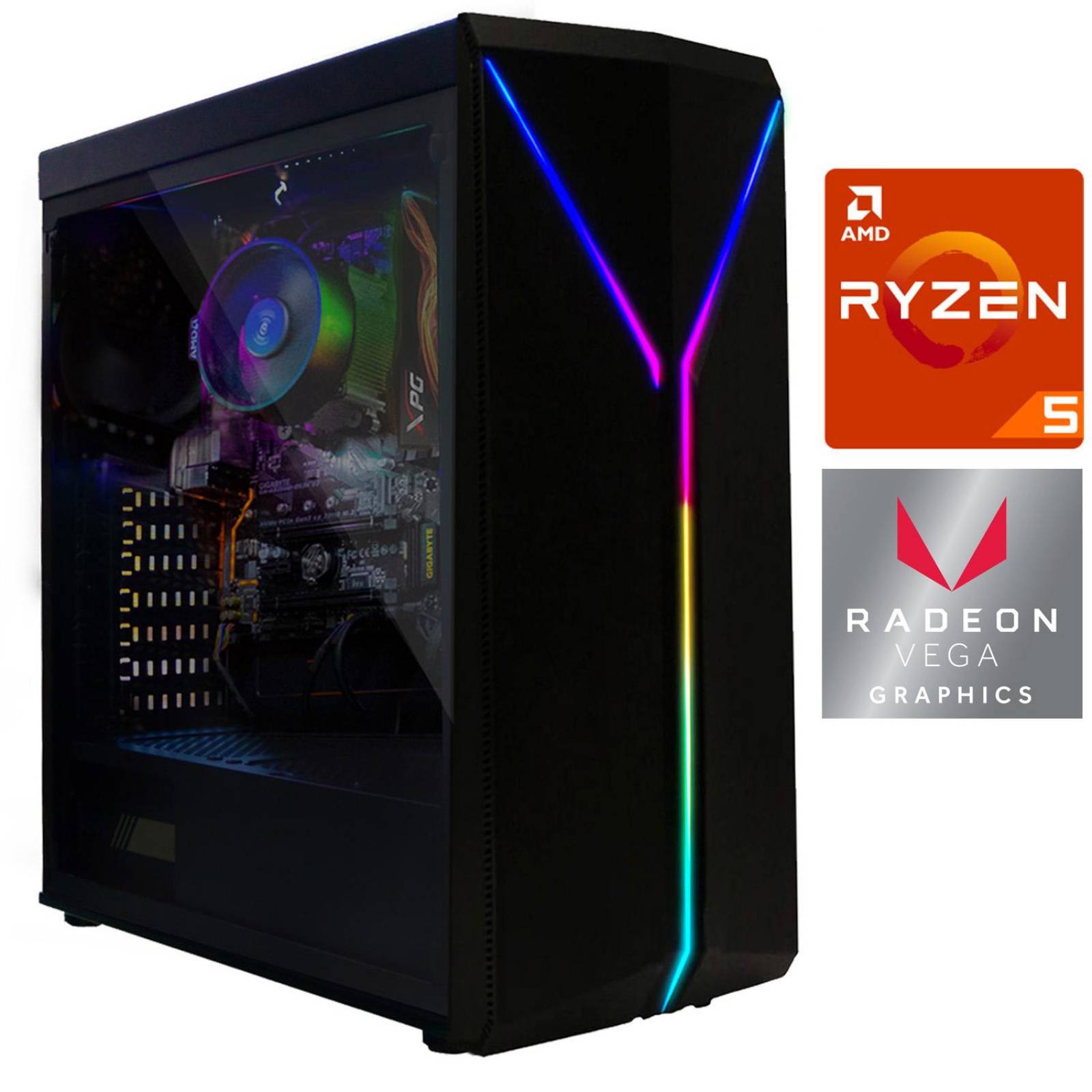 Pc Gamer Xtreme Amd Ryzen 5 3400G Radeon 8Gb Disco 1Tb Graficos Radeon Vega 11 