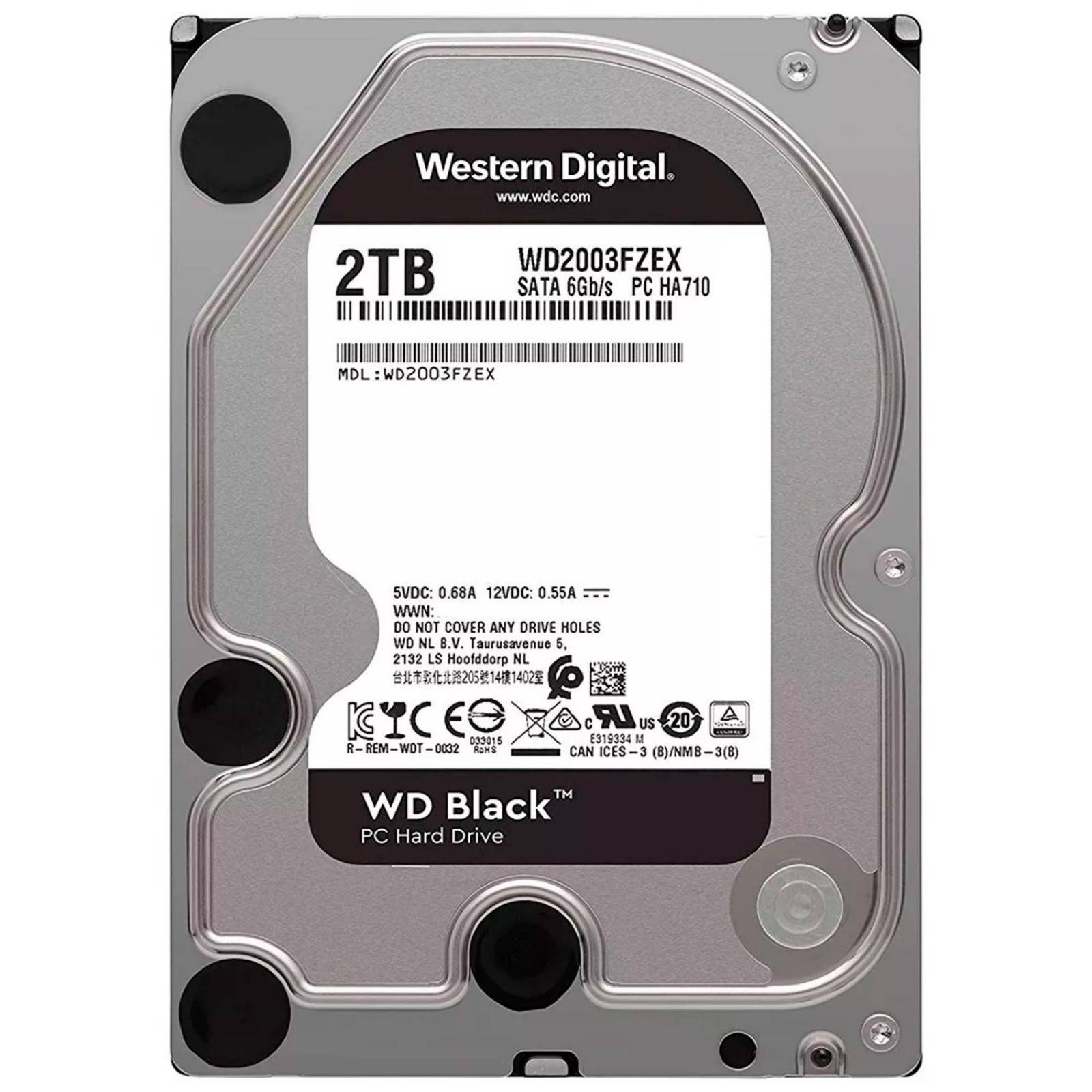 Disco Duro Interno 2TB Western Digital Black 7200RPM 3.5 SATA III WD2003FZEX 