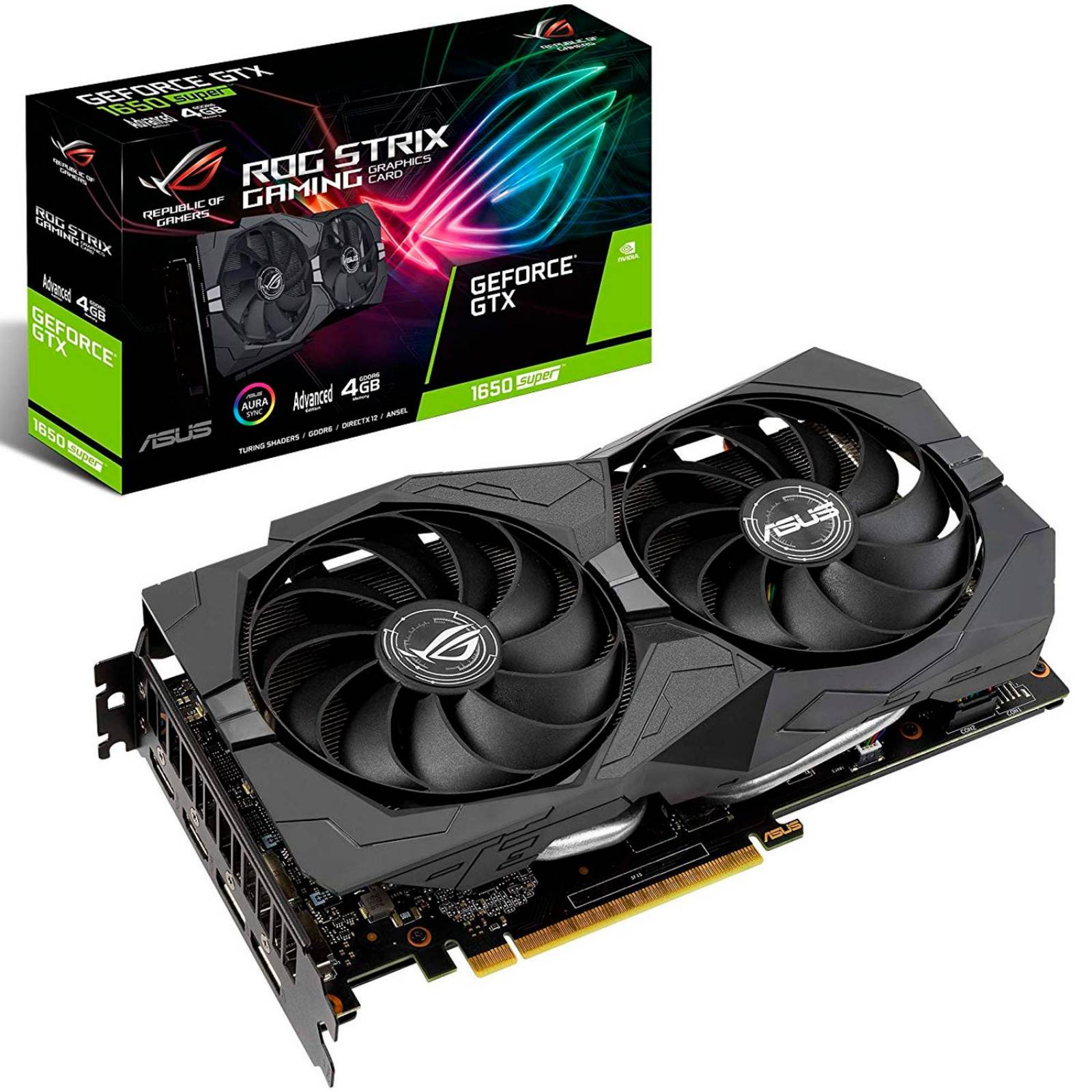 Tarjeta de Video ASUS ROG STRIX GTX 1650 Super 4GB GDDR6 ROG-STRIX-GTX1650S-A4G-GAMING 