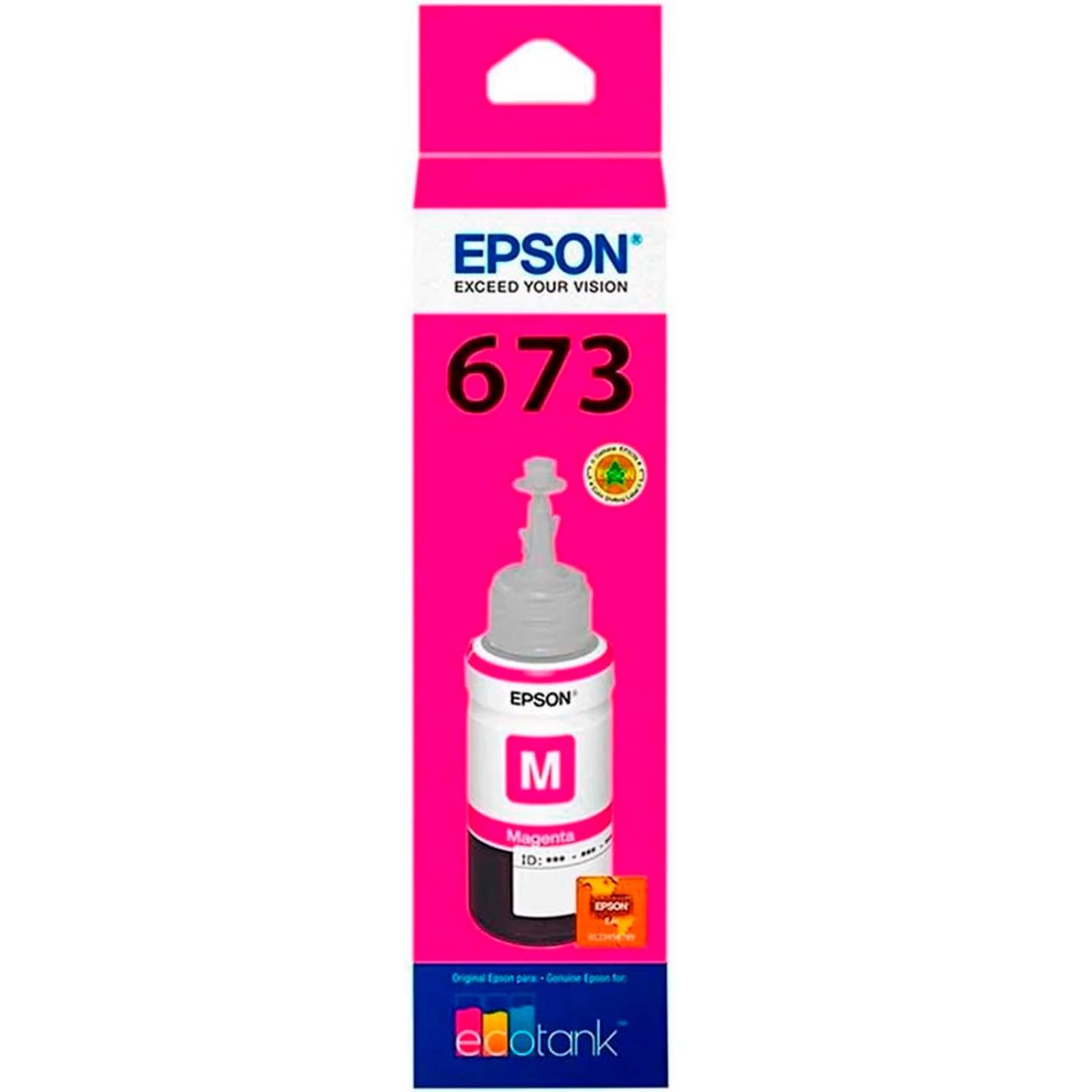 Botella Tinta EPSON T673 L800 L805 L810 L850 L1800 Magenta T673320-AL 