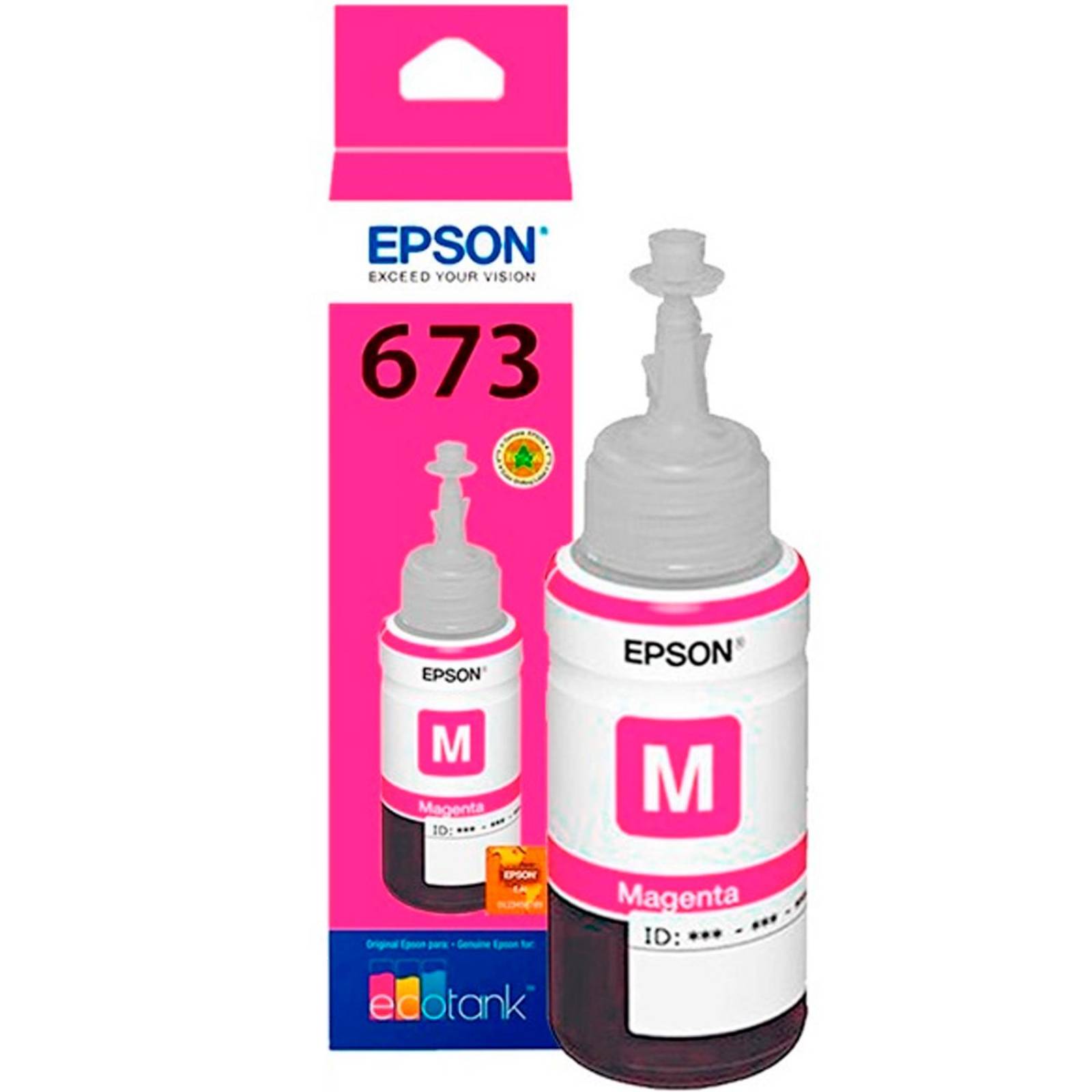 Botella Tinta EPSON T673 L800 L805 L810 L850 L1800 Magenta T673320-AL