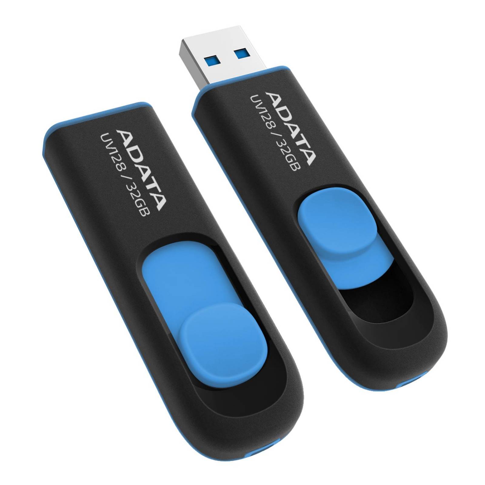 Memoria USB 32GB 3.1 ADATA UV128 Retractil Flash Drive Azul AUV128-32G-RBE 