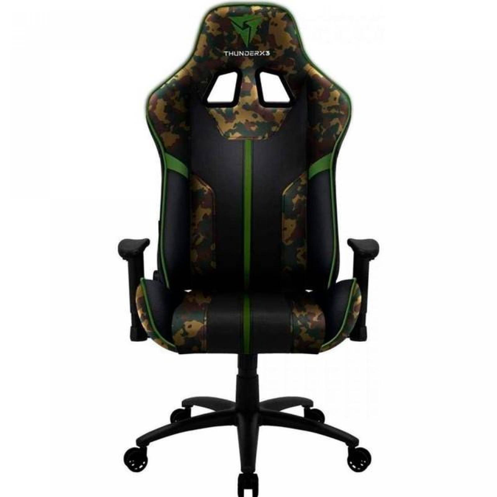 Silla Gamer THUNDER X3 BC3 CAMO Ergonomico Reclinable Camuflaje Negro/Verde 