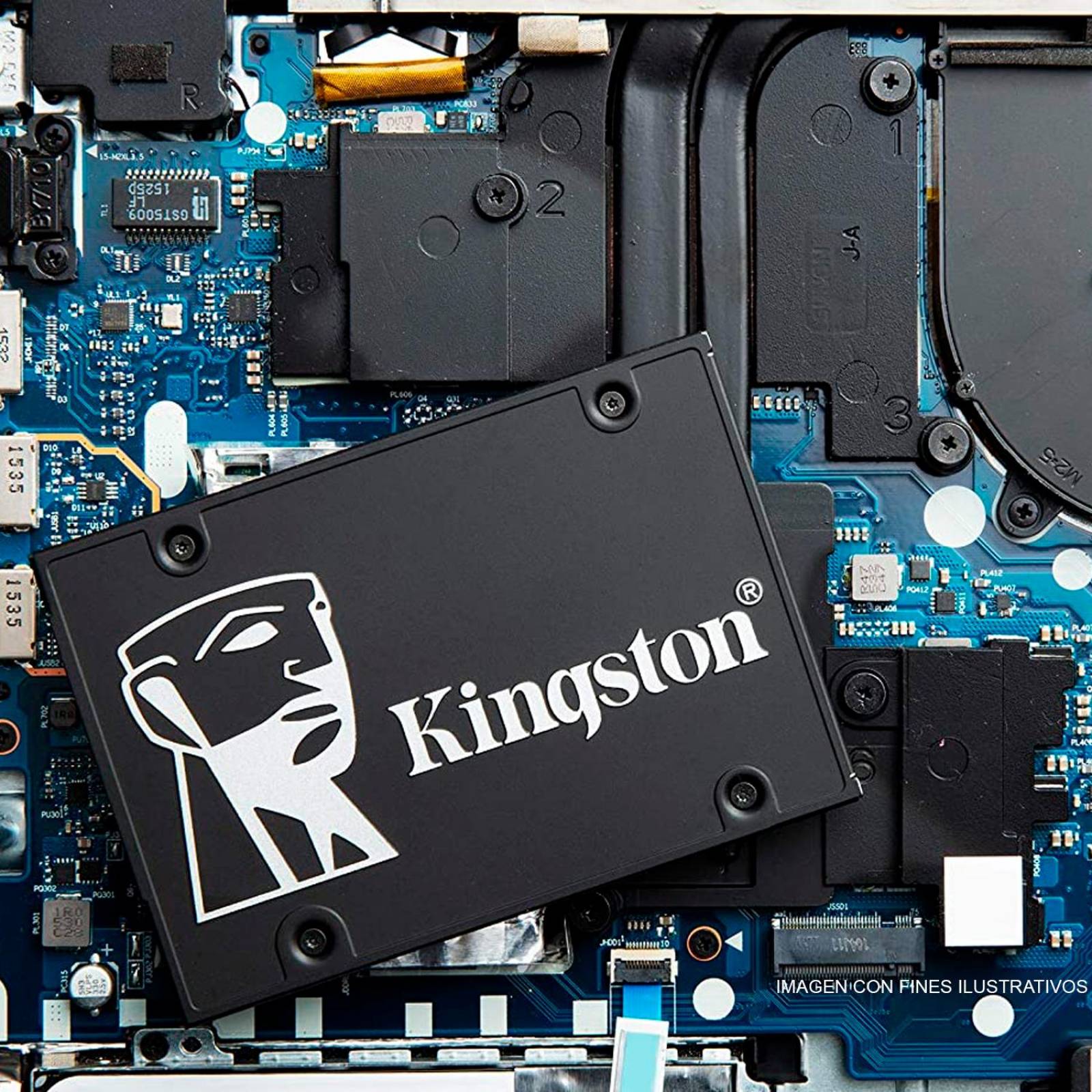 Unidad de Estado Solido SSD 256GB KINGSTON KC600 Sata 2.5 Laptop PC SKC600/256G 