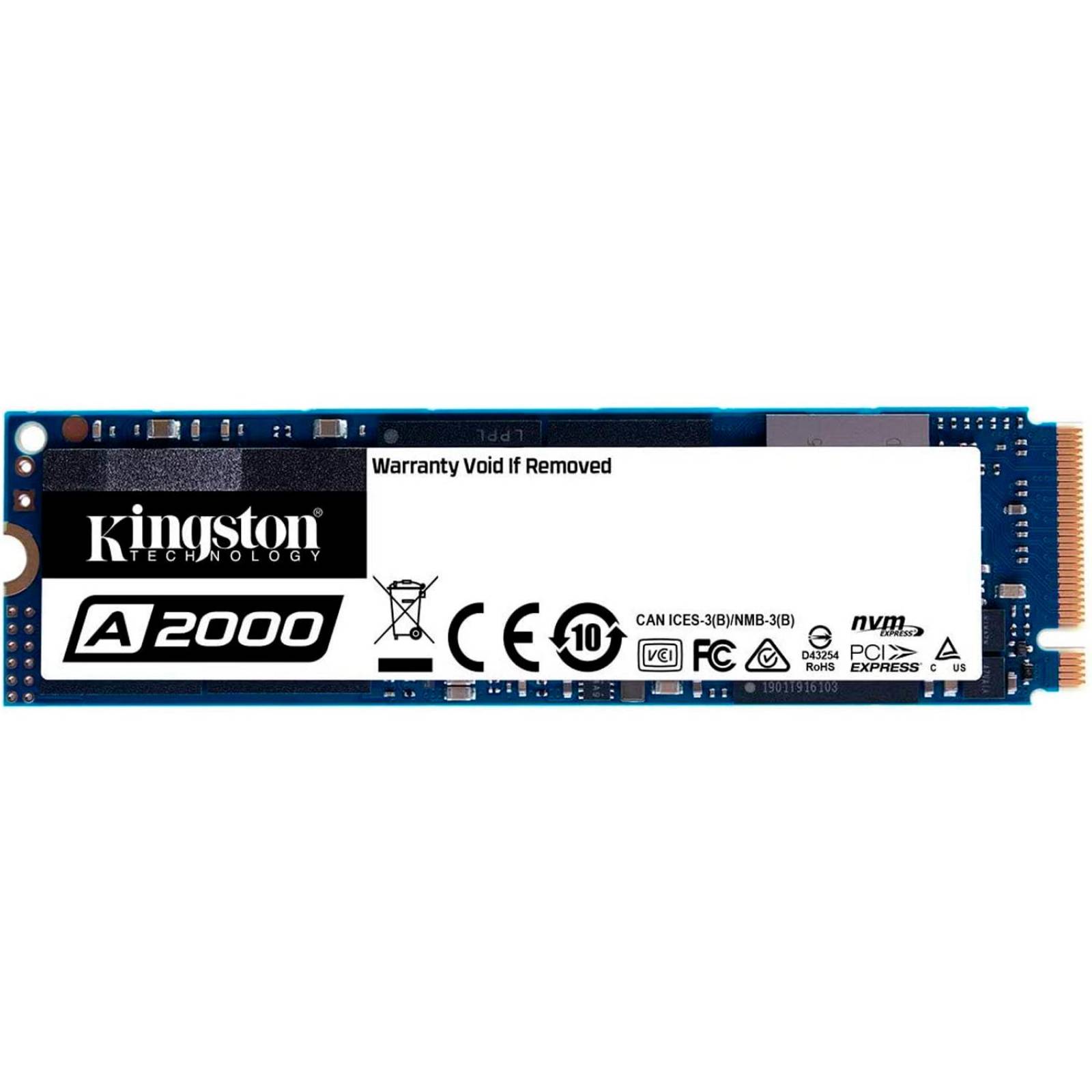 Unidad de Estado Solido SSD M.2 500GB KINGSTON SA2000 2280 NVMe 2000MBs SA2000M8/500G 