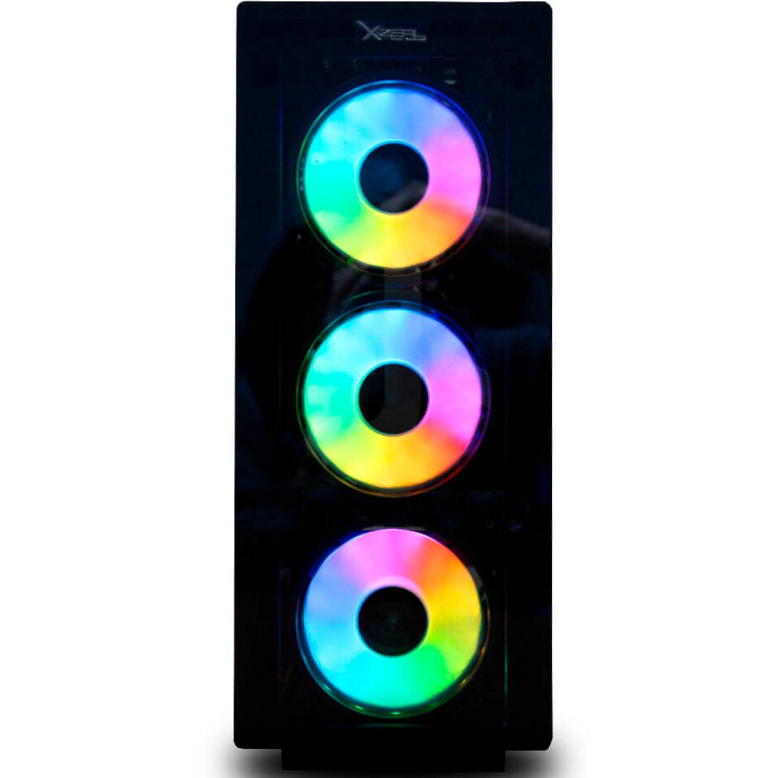 Gabinete Gamer XZEAL XZ110 RGB Cristal Templado 3 Fan Usb 3.0 