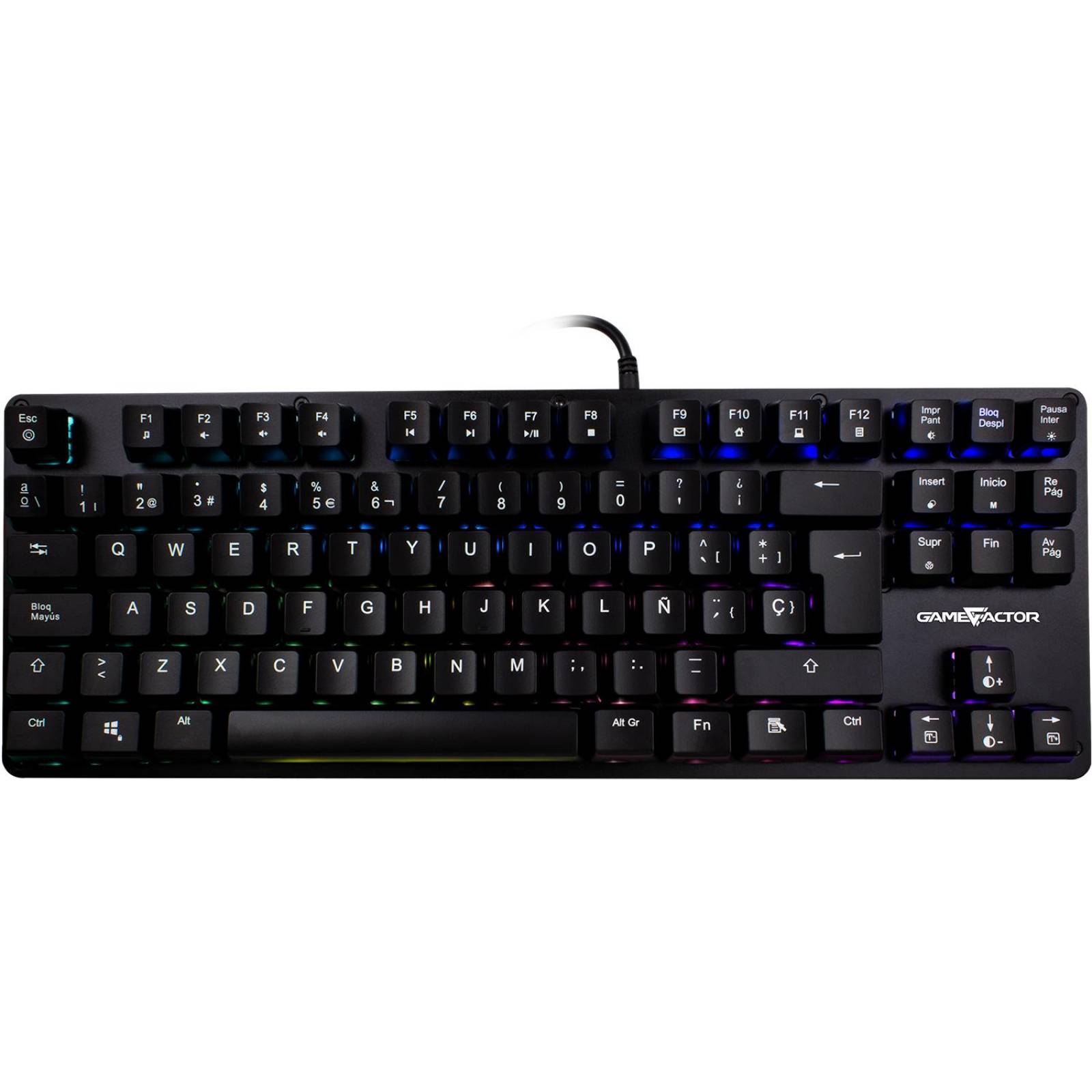 Teclado Gamer Mecanico Switch Azul GAME FACTOR RGB KBG500-BL 