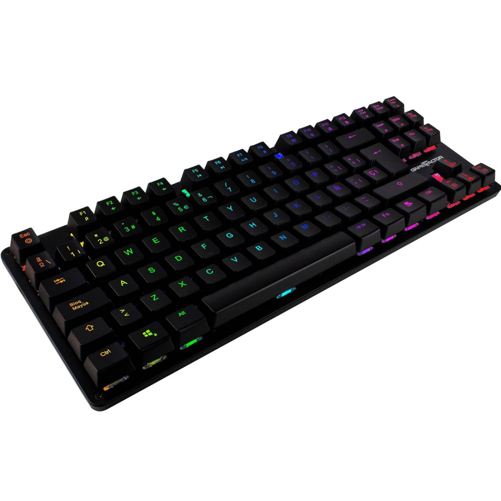 Teclado Gamer Mecanico Switch Azul GAME FACTOR RGB KBG500-BL 