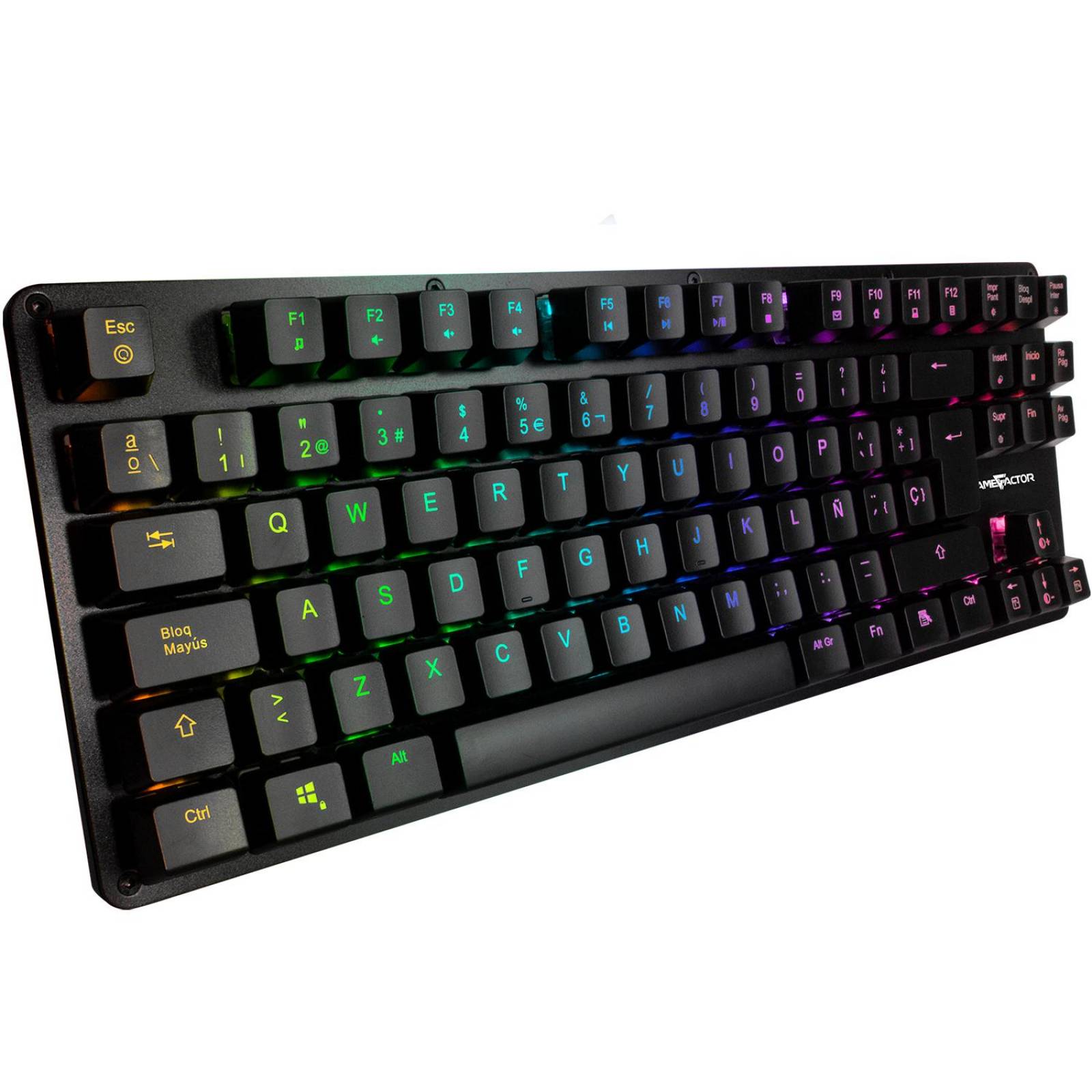 Teclado Gamer Mecanico Switch Azul GAME FACTOR RGB KBG500-BL 