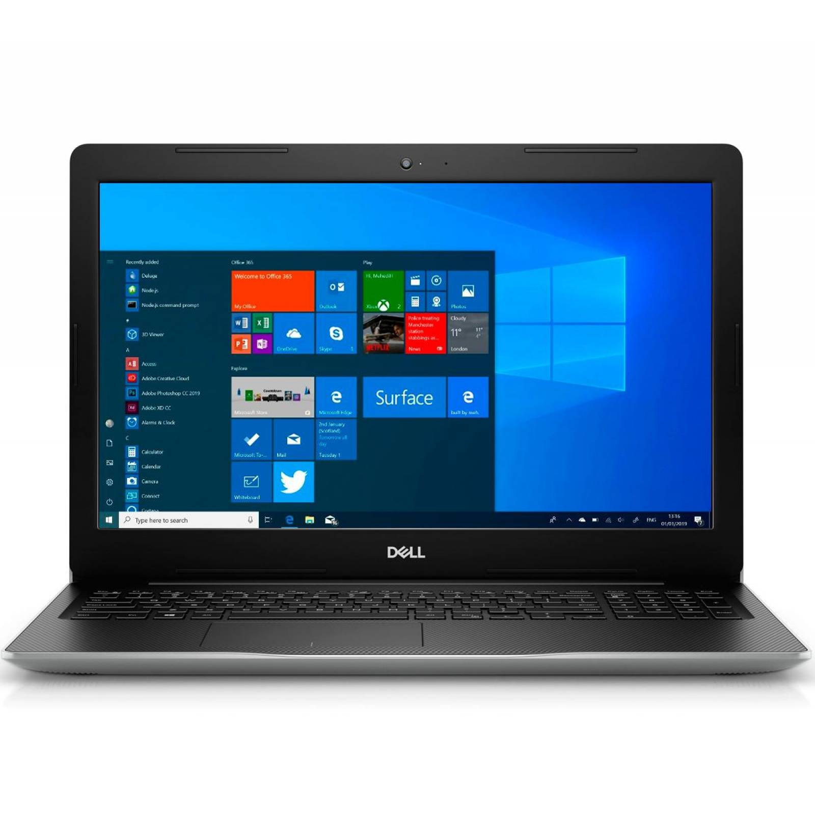 Laptop Dell Inspiron Core I5 1035g1 12gb 512gb Ssd 15.6 Touch Plata 