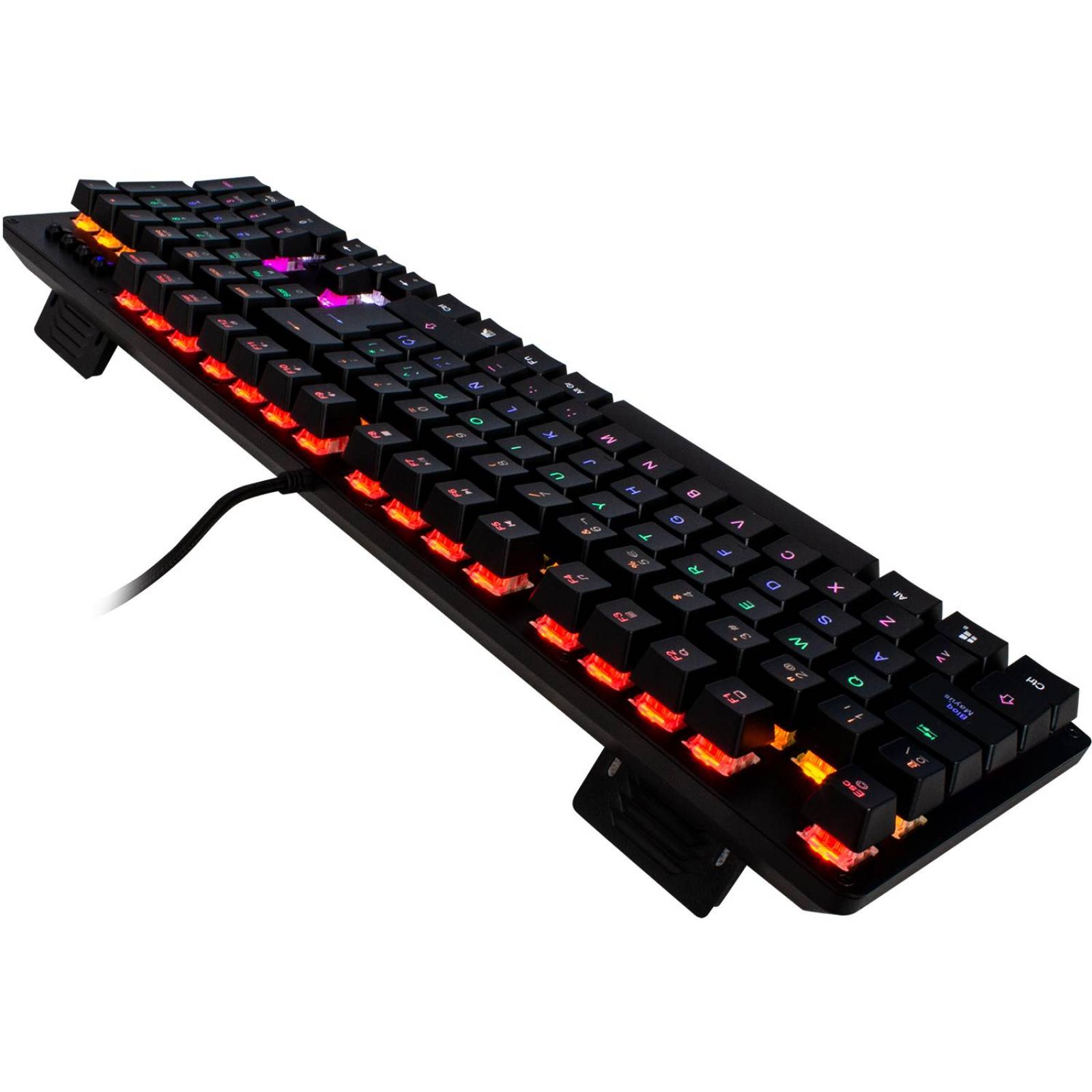 Teclado Gamer Mecanico Switch Rojo Multicolor GAME FACTOR KBG400-RD 