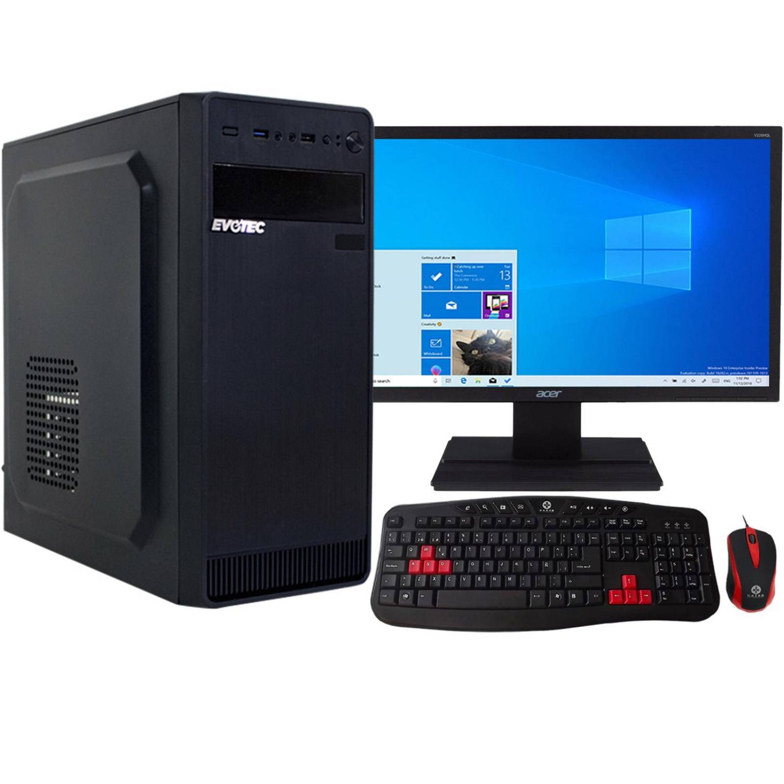 PC GAMER XTREME RADEON R7 AMD A10N 8800E 8GB 500GB MONITOR WIFI 