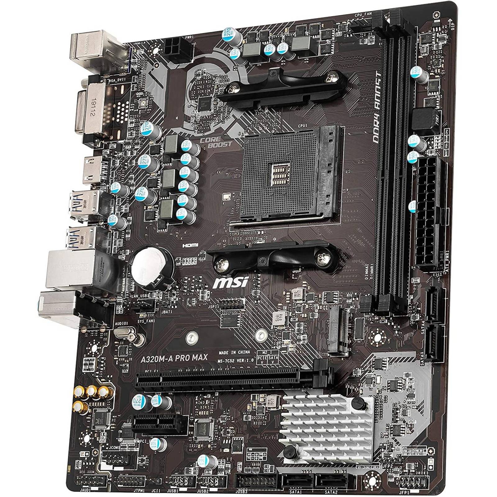 Motherboard AM4 MSI A320MA PRO MAX Tarjeta Madre AMD DDR4
