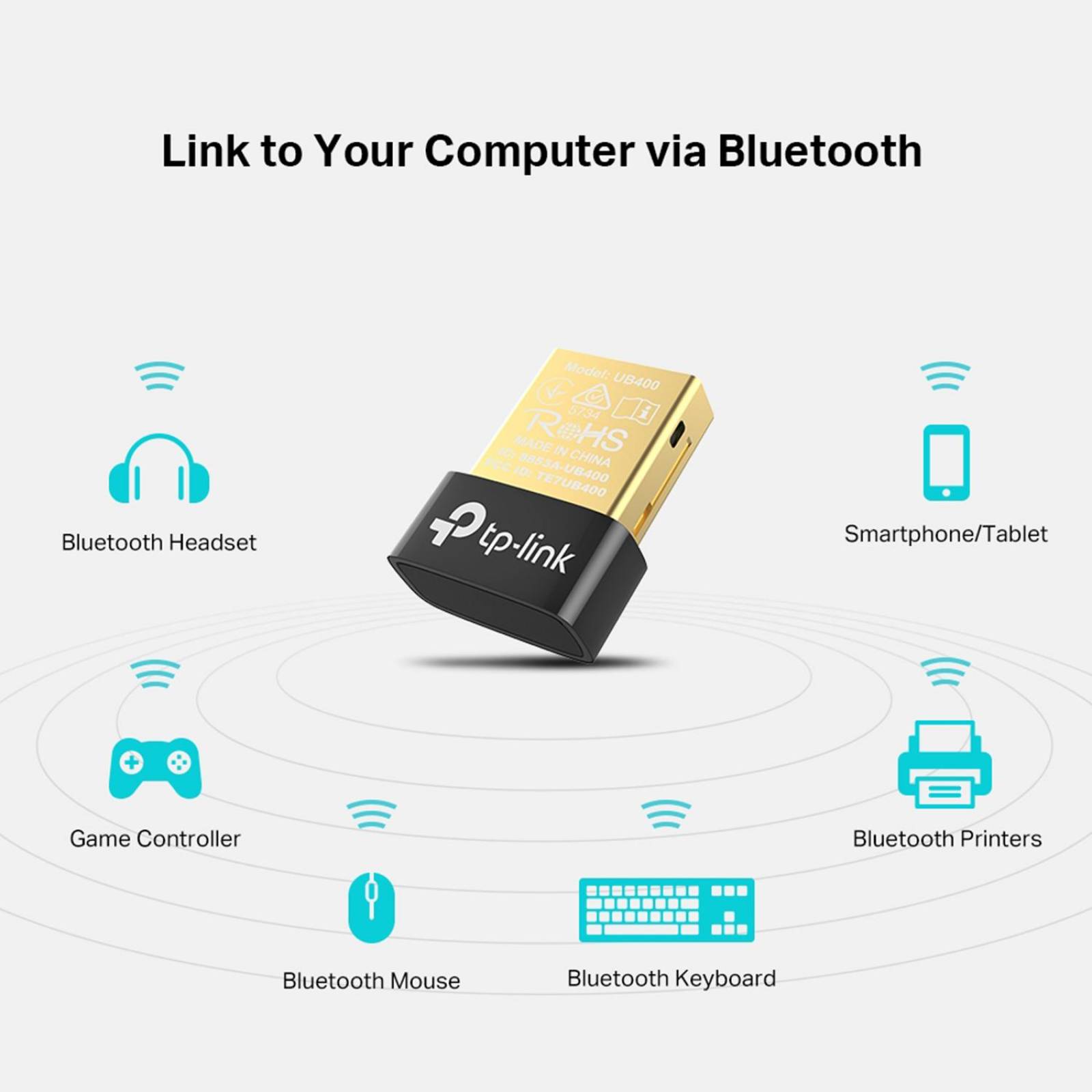 Adaptador Inalambrico TP-LINK UB400 Bluetooth 4.0 USB 2.0 