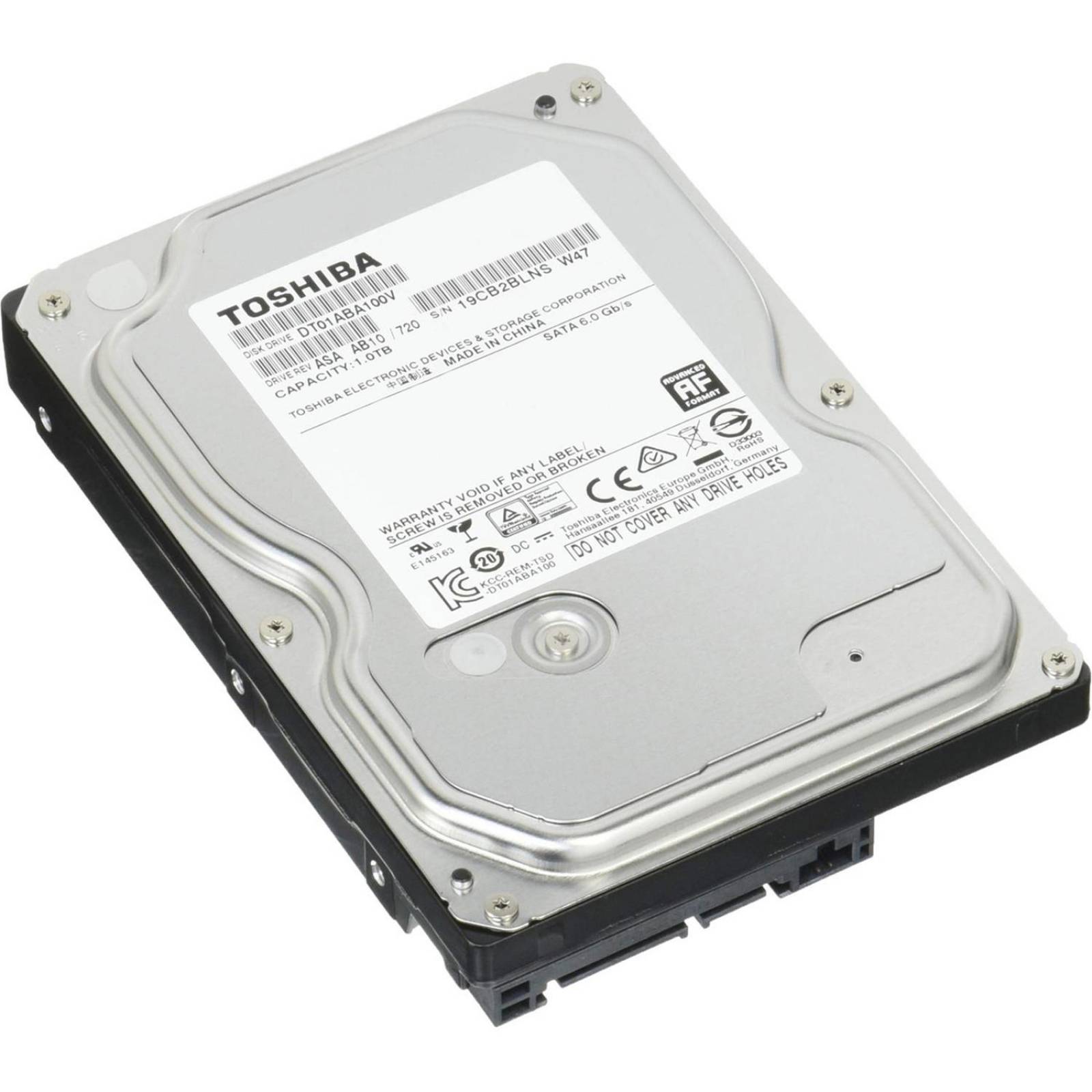 Disco Duro Interno 1TB TOSHIBA 5700RPM SATA 3.5 DT01ABA100V 